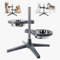 Zircon | Justerbar hundmatskål med RVS-skålar ergonomisk & hållbar