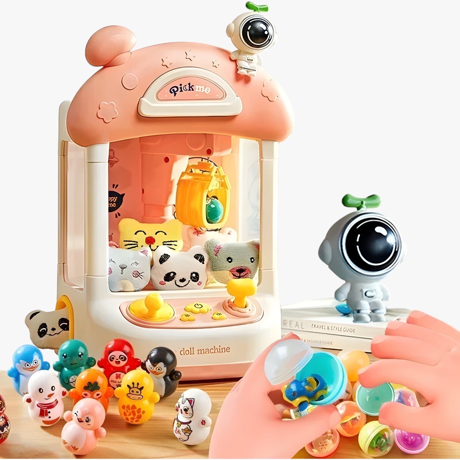 Remi | Mini Grab Maskine – Sødt astronautenspejl med lys og musik - - baby - {{ product_tags }