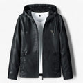 Nolan | Oversized läderjacka med huva