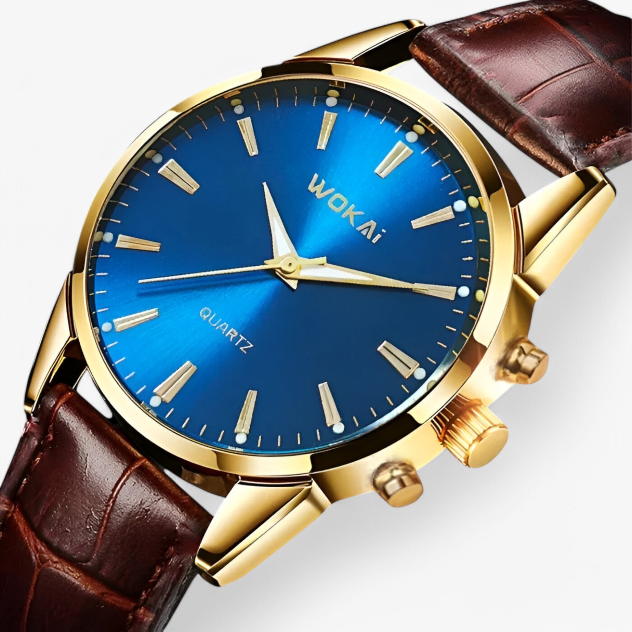 George | Retro Unisex Quartz Ur - Blå - watches - {{ product_tags }