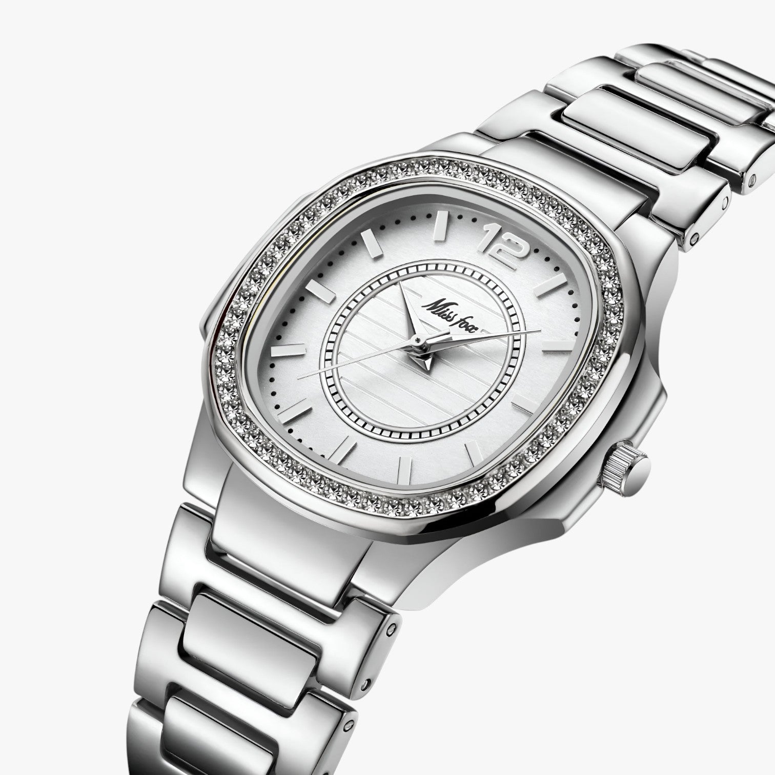 Gwen | Elegant vandtæt ur med diamanter - Sølv - watches - {{ product_tags }