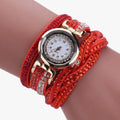 Heidi | Reloj de mujer con correa larga de cuero: elegancia y brillo en uno