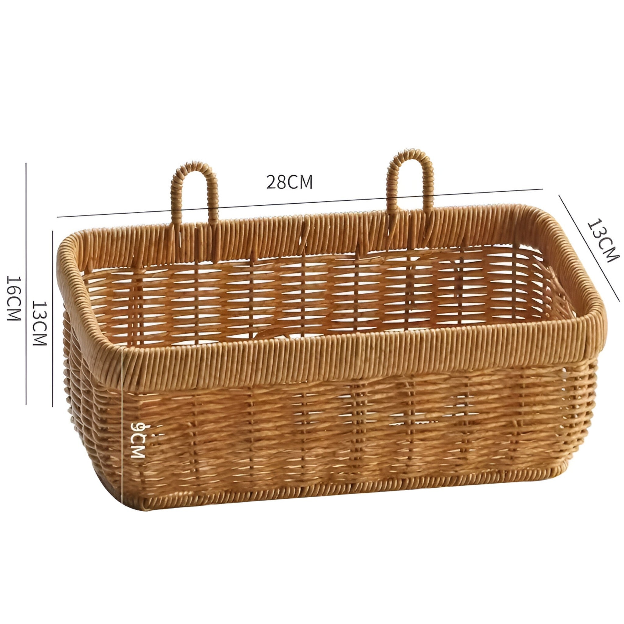 Lina | Håndvævet væghængt opbevaringskurv - L - house & garden - {{ product_tags }
