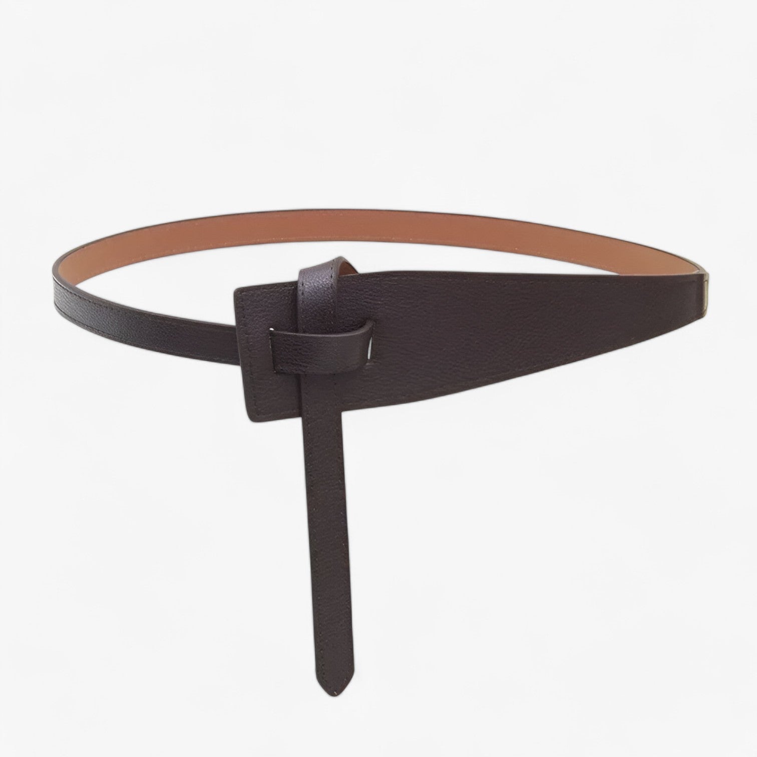 Florence | Blød knudeforskydningsbælte til stilfulde accenter - Kaffe 120cm - women's fashion - {{ product_tags }
