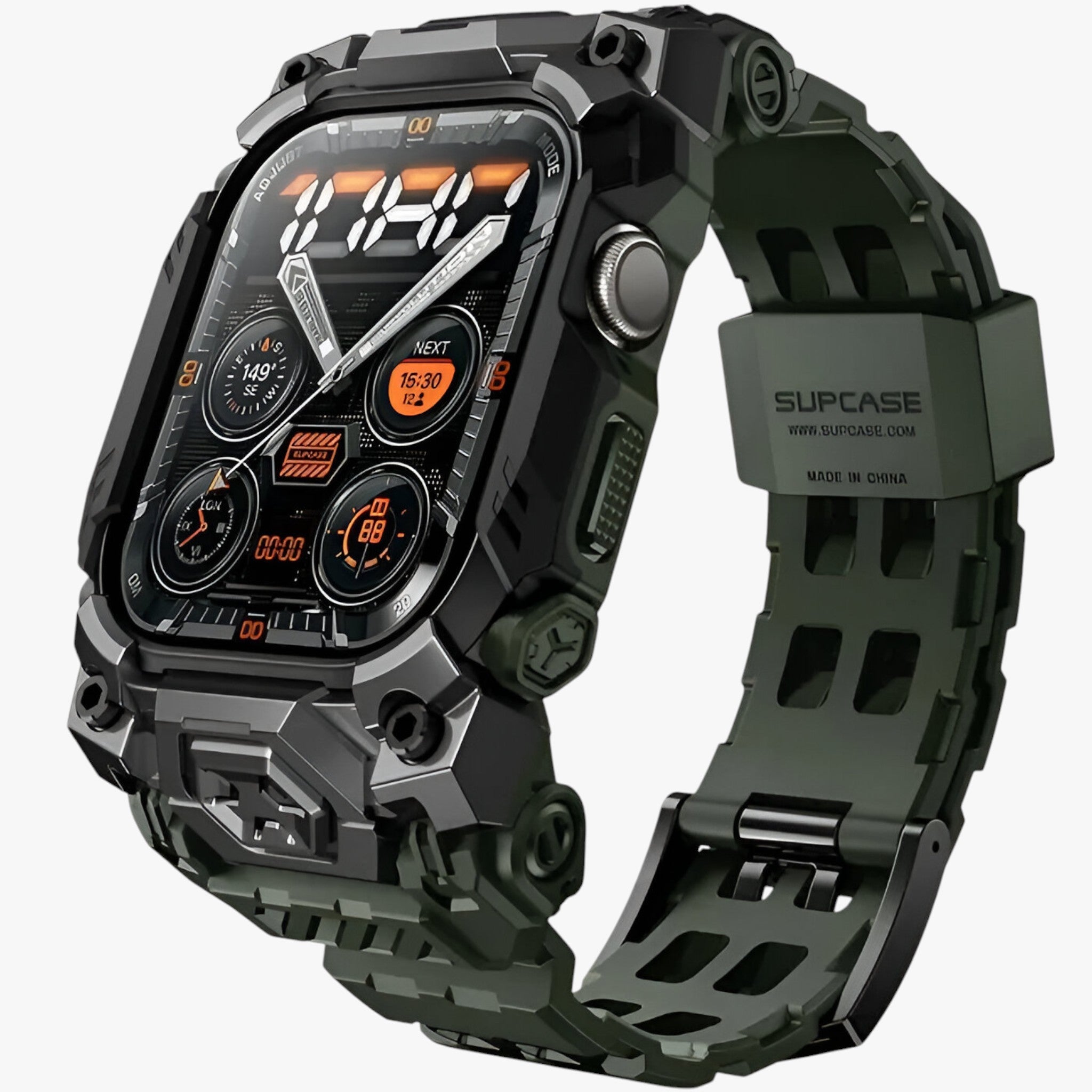 Titan | Robust etui med rem til Apple Watch 10 - Militærgrøn - watches - {{ product_tags }