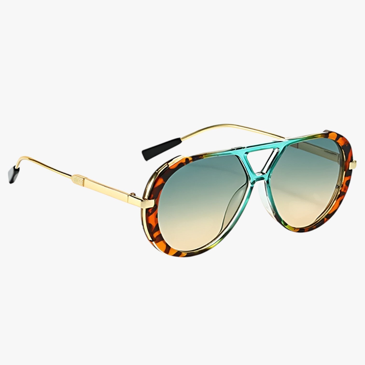 Arely | Trendy solbrille med stilfulde gradient glas - leopard gul grøn - women's fashion - {{ product_tags }