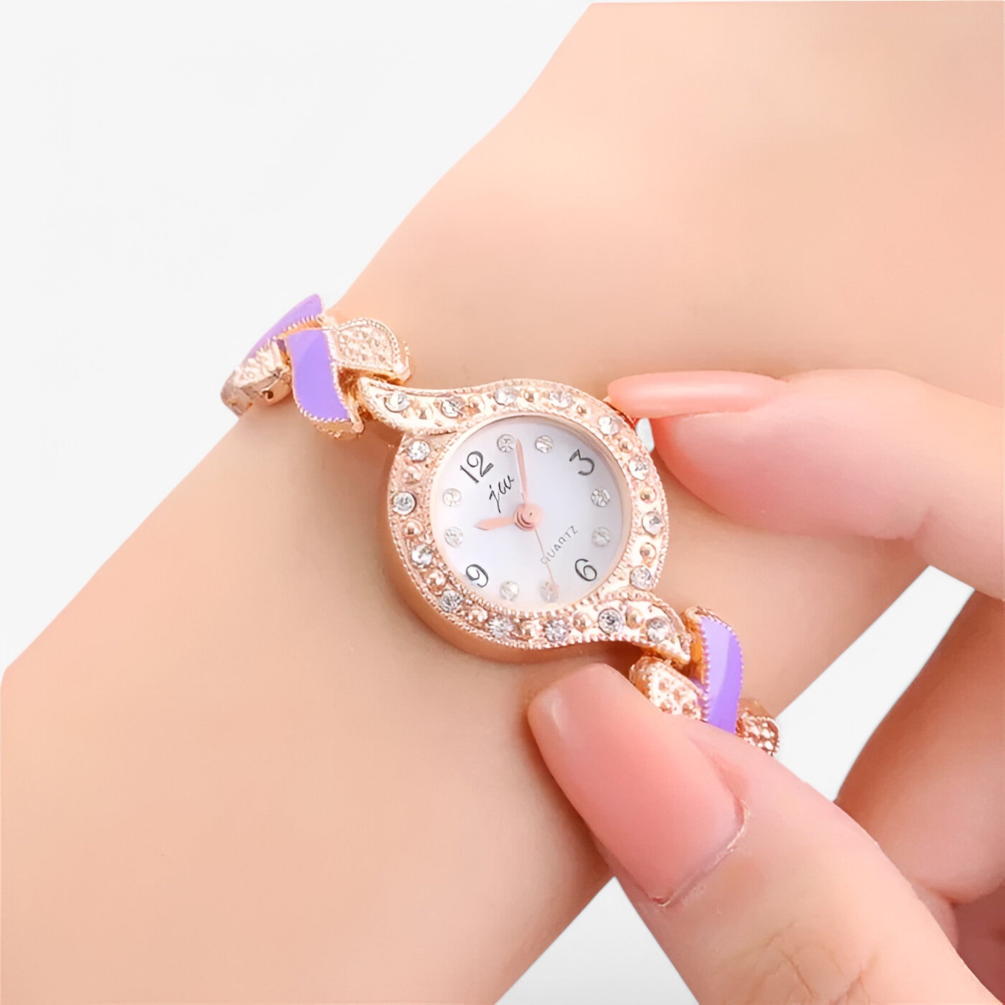 Junifer | Stål dameur med rhinsten og quartz urværk - - watches - {{ product_tags }