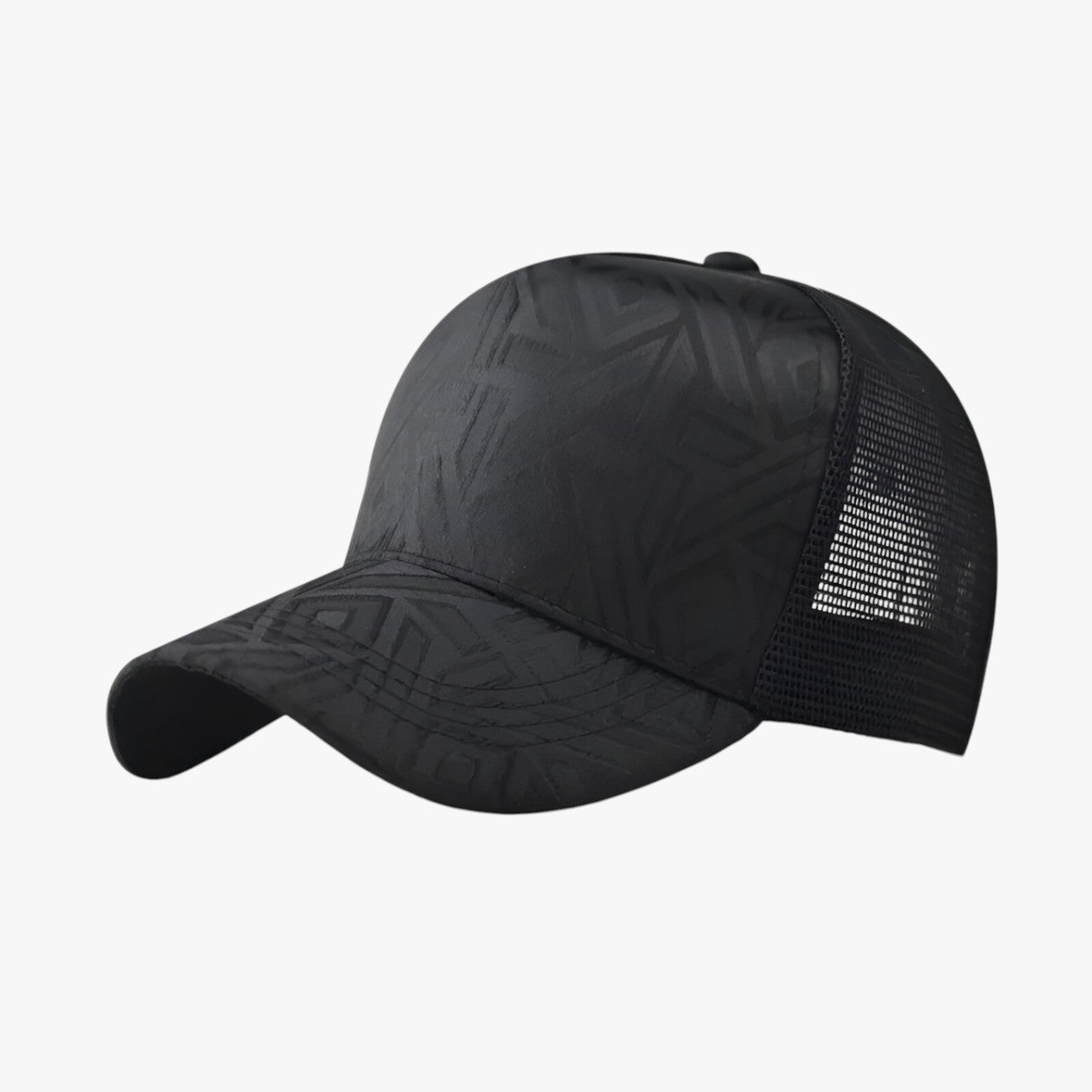 Elijah | Justerbar flad hat med ternet mønster - sort 54-60cm - men's fashion - {{ product_tags }