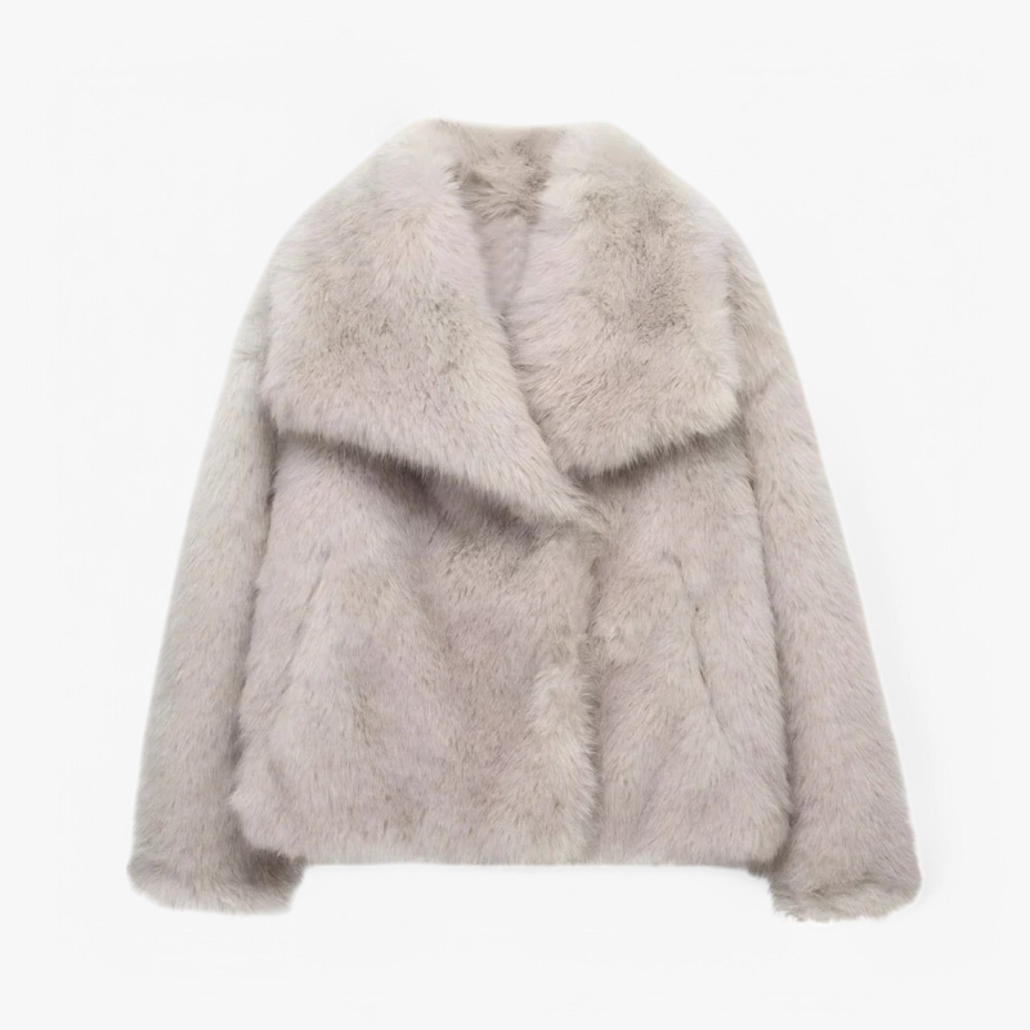 Lenna | Frakke i imiteret pels - Grå - women's fashion - {{ product_tags }