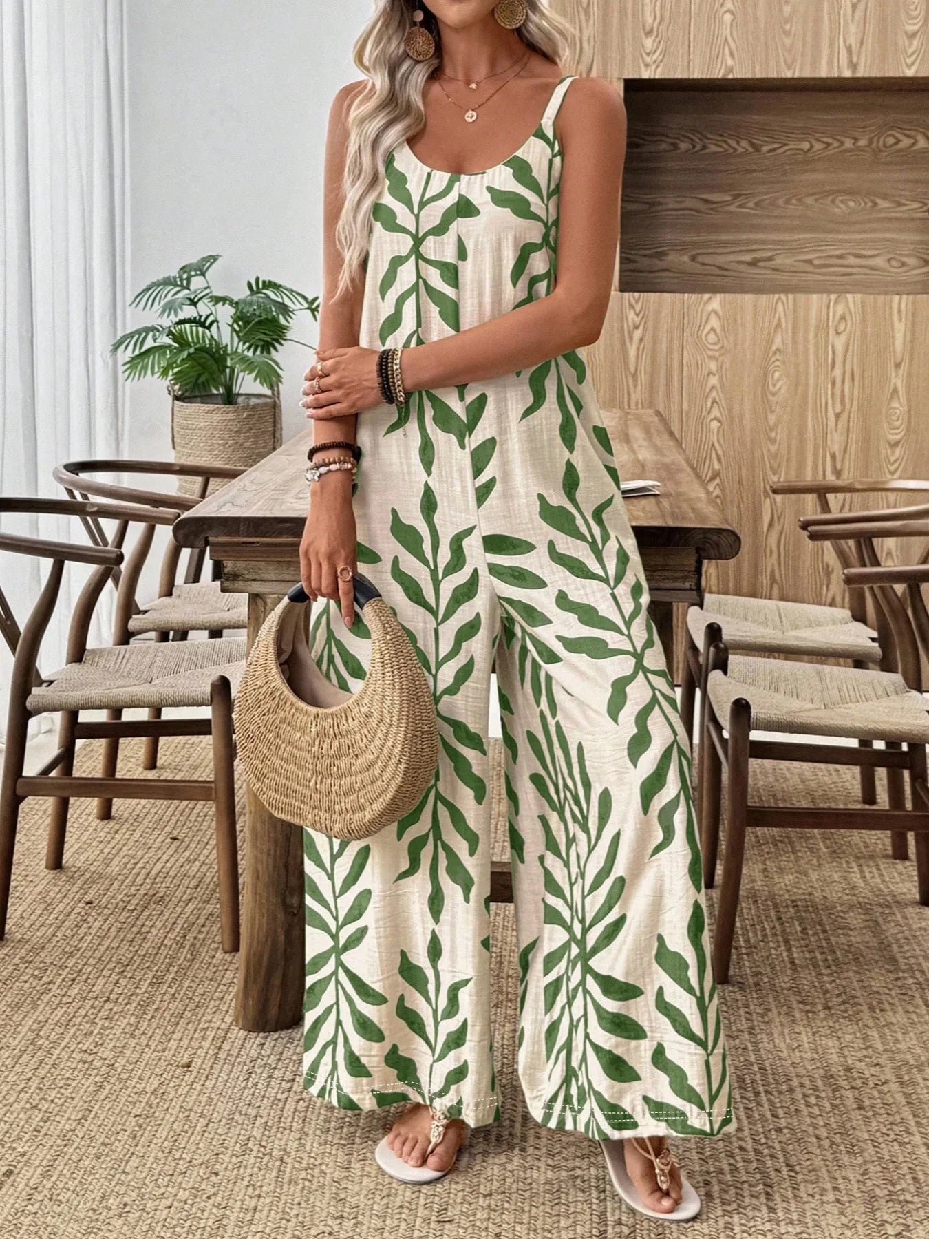 Ivy™ - Tropisk jumpsuit med brede ben