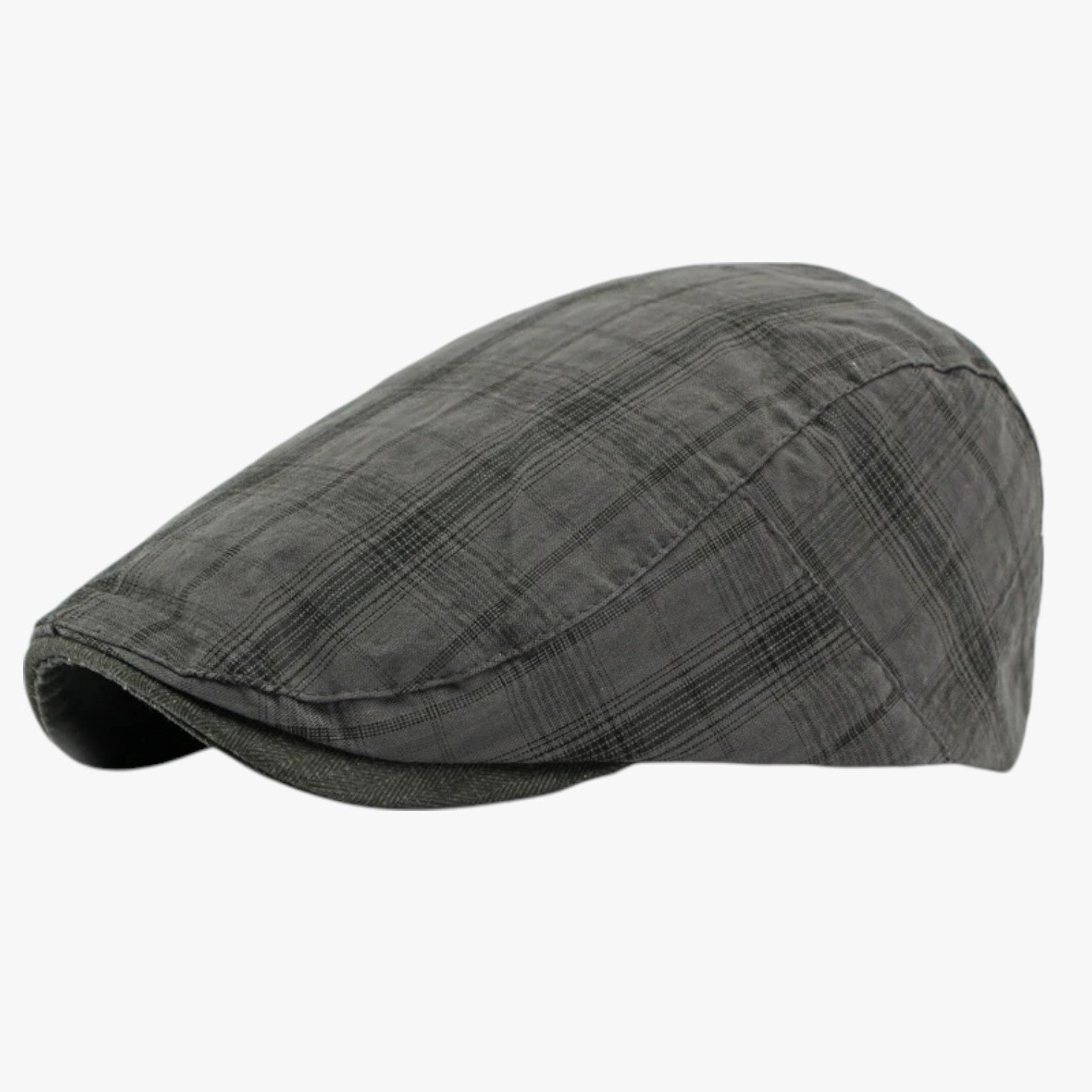 Sevyn | Tartan Retro Kasket i Bomuld - mørkegrå - Sevyn | Tartan Retro Kasket i Bomuld - €25 - {{ product_tags }