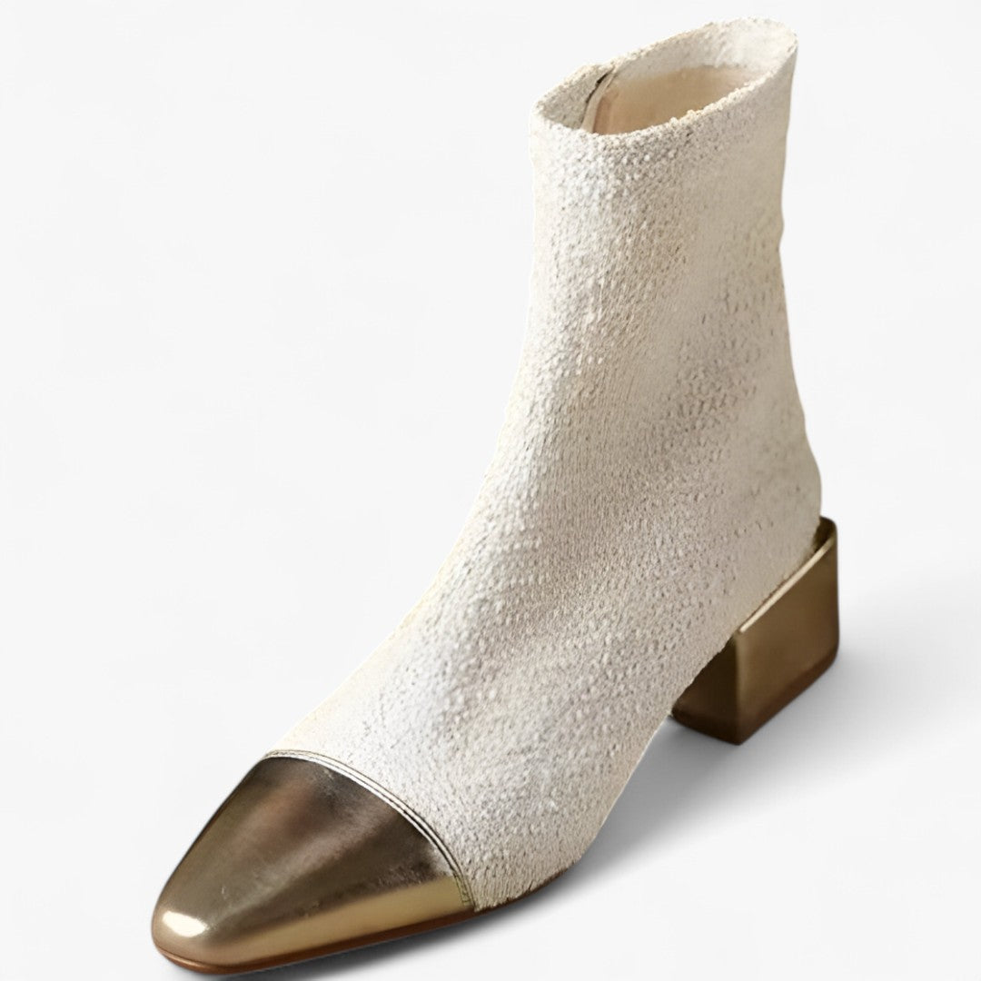 Selene | Elegant støvletter med tynd hæl og spids tå - Beige - Selene | Elegant støvletter med tynd hæl og spids tå - €25 - {{ product_tags }