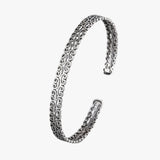 Dahlia | Elegant Silver Cuffs with Cloud Pattern