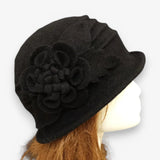 Arlett | Floral Wool Fedora Hat for Mothers - Warm & Soft