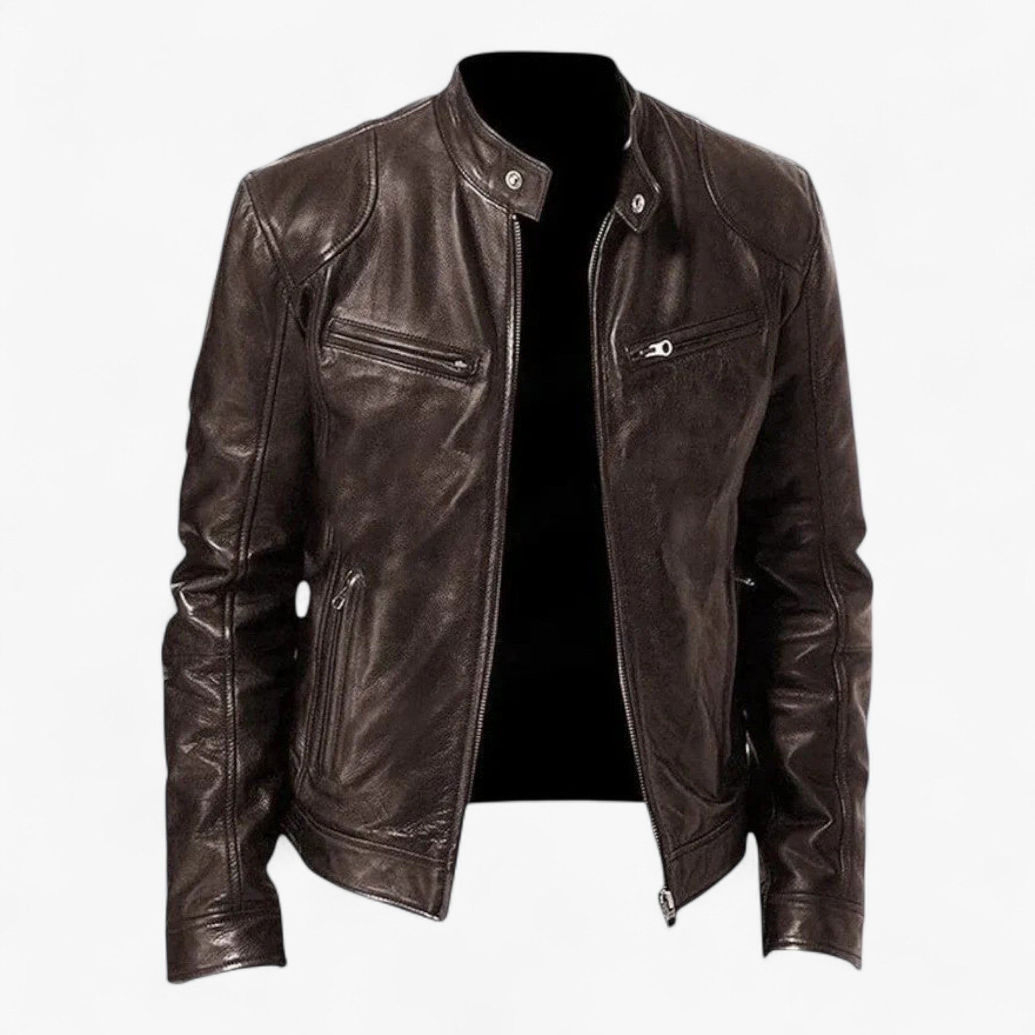Darren | Casual Læderjakke - Brun - men's fashion - {{ product_tags }