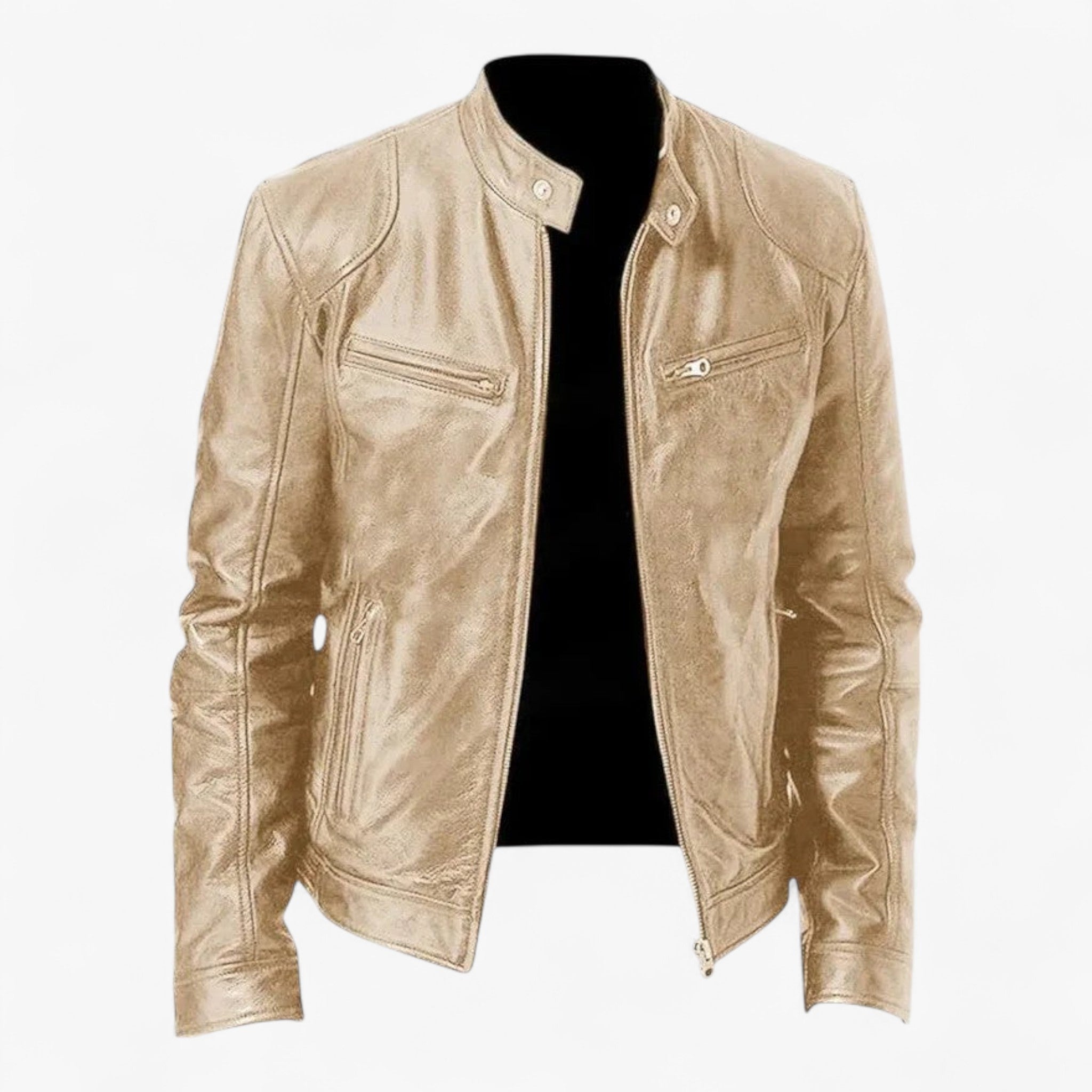 Darren | Casual Læderjakke - Guld - men's fashion - {{ product_tags }