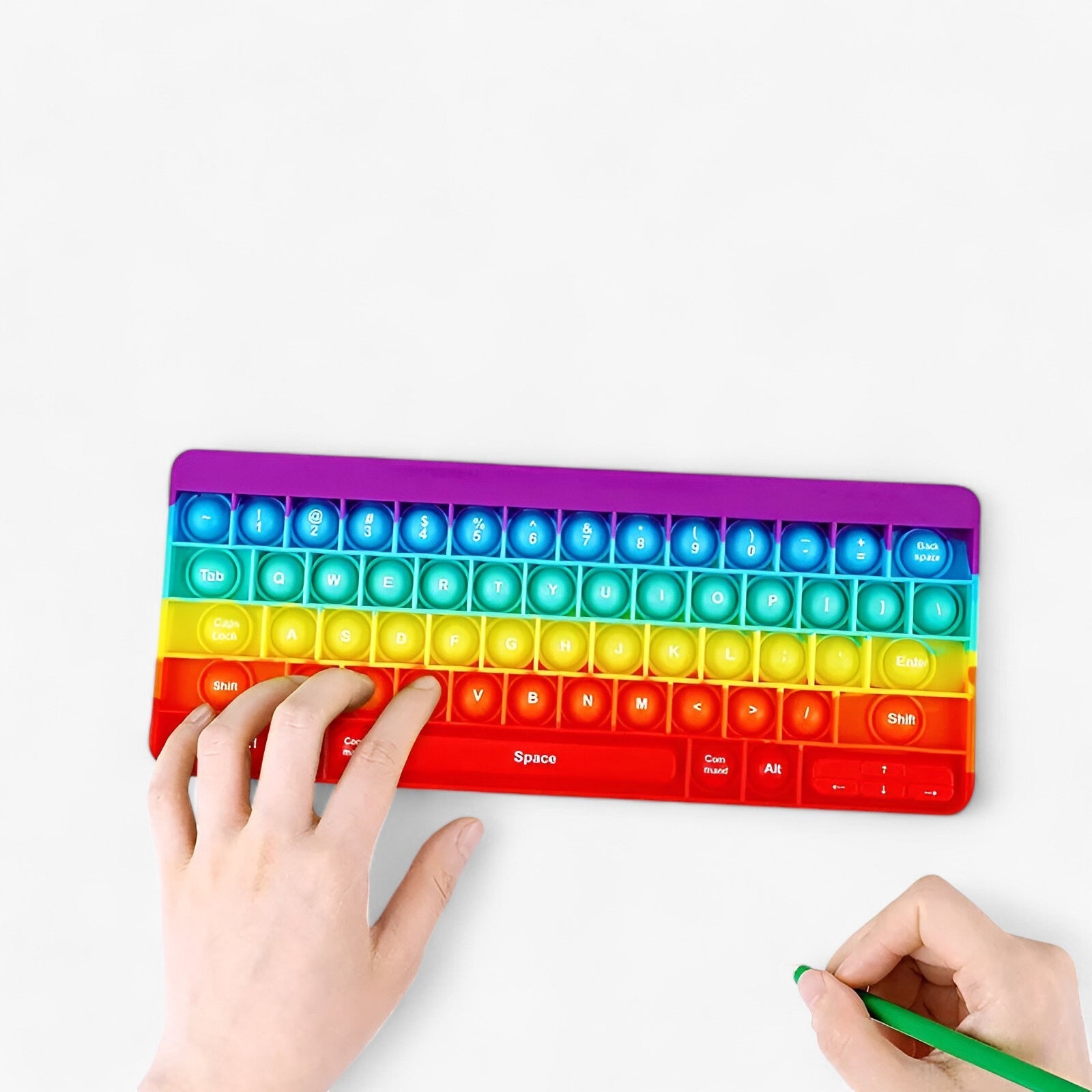 Kyle | Regnbue Fidget Tastatur - Stressfri Spiloplevelse - - other - {{ product_tags }
