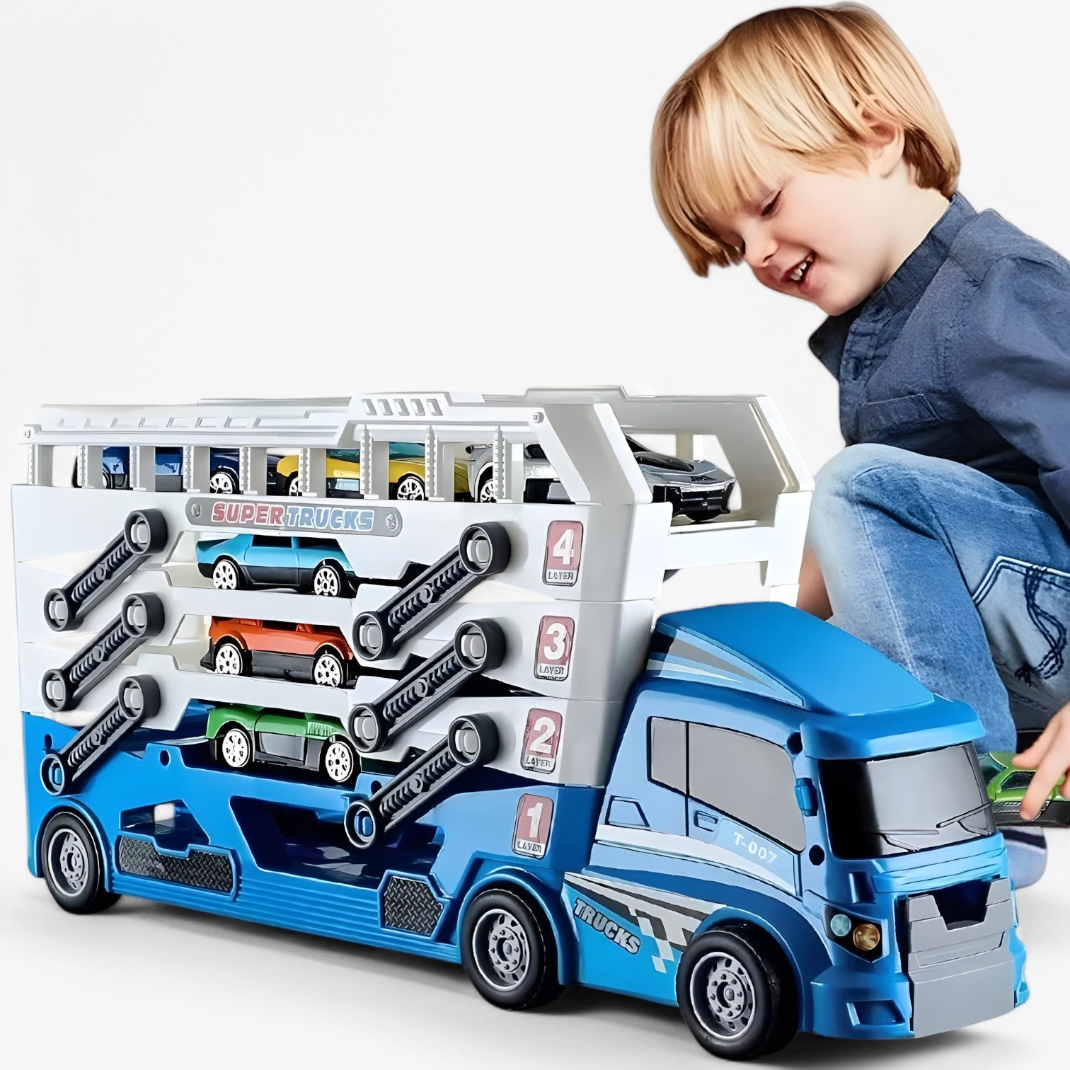 Paxton | Legetøjs Affaldscontroller – Pædagogisk & Sjov Transportspil - BLÅ - baby - {{ product_tags }