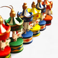 Drejeskive | Ornamento miniatura cavalli di legno per Natale - Divertimento e regali per bambini