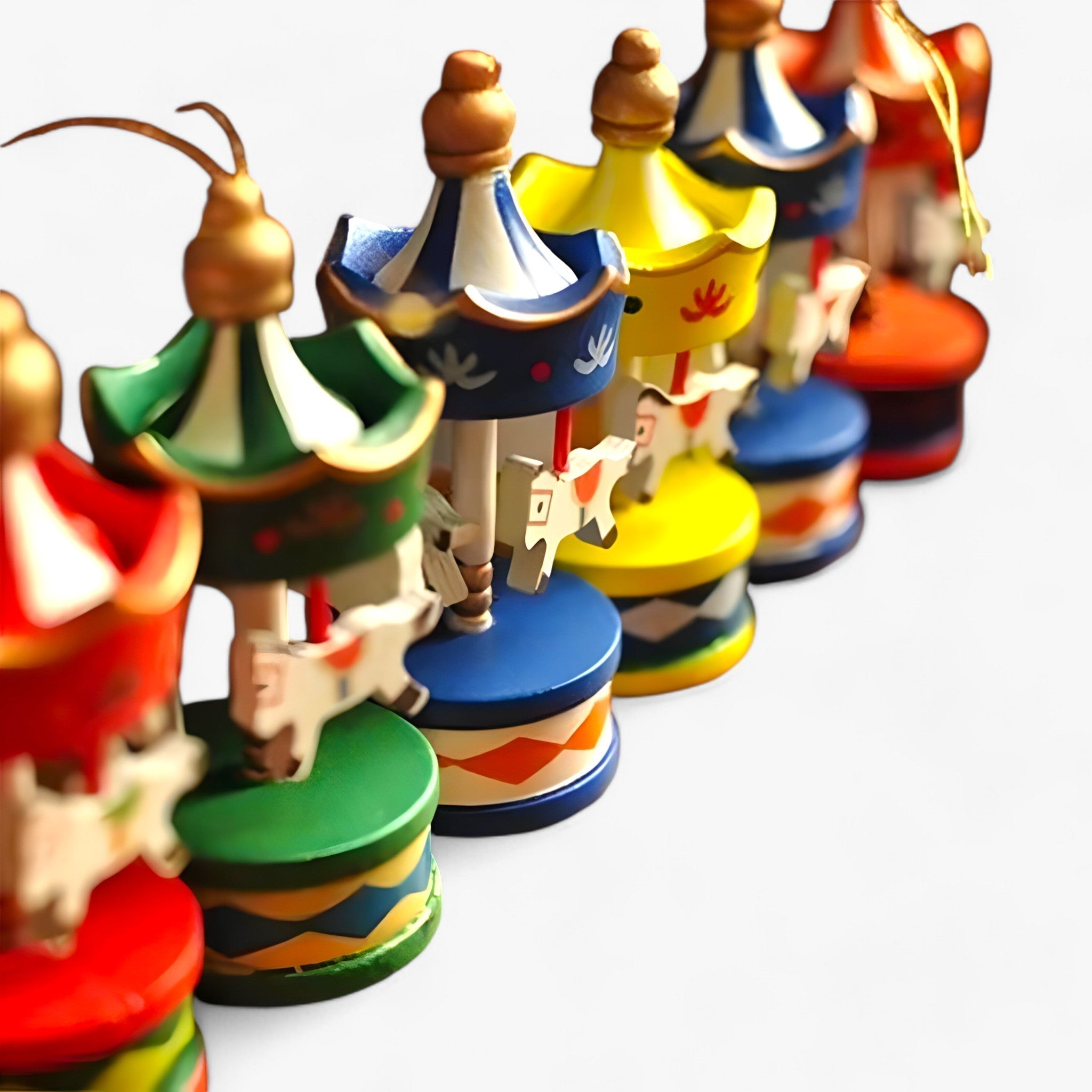 Drejeskive | Miniature træheste ornament til jul - underholdning og gaver til børn - - christmas - {{ product_tags }