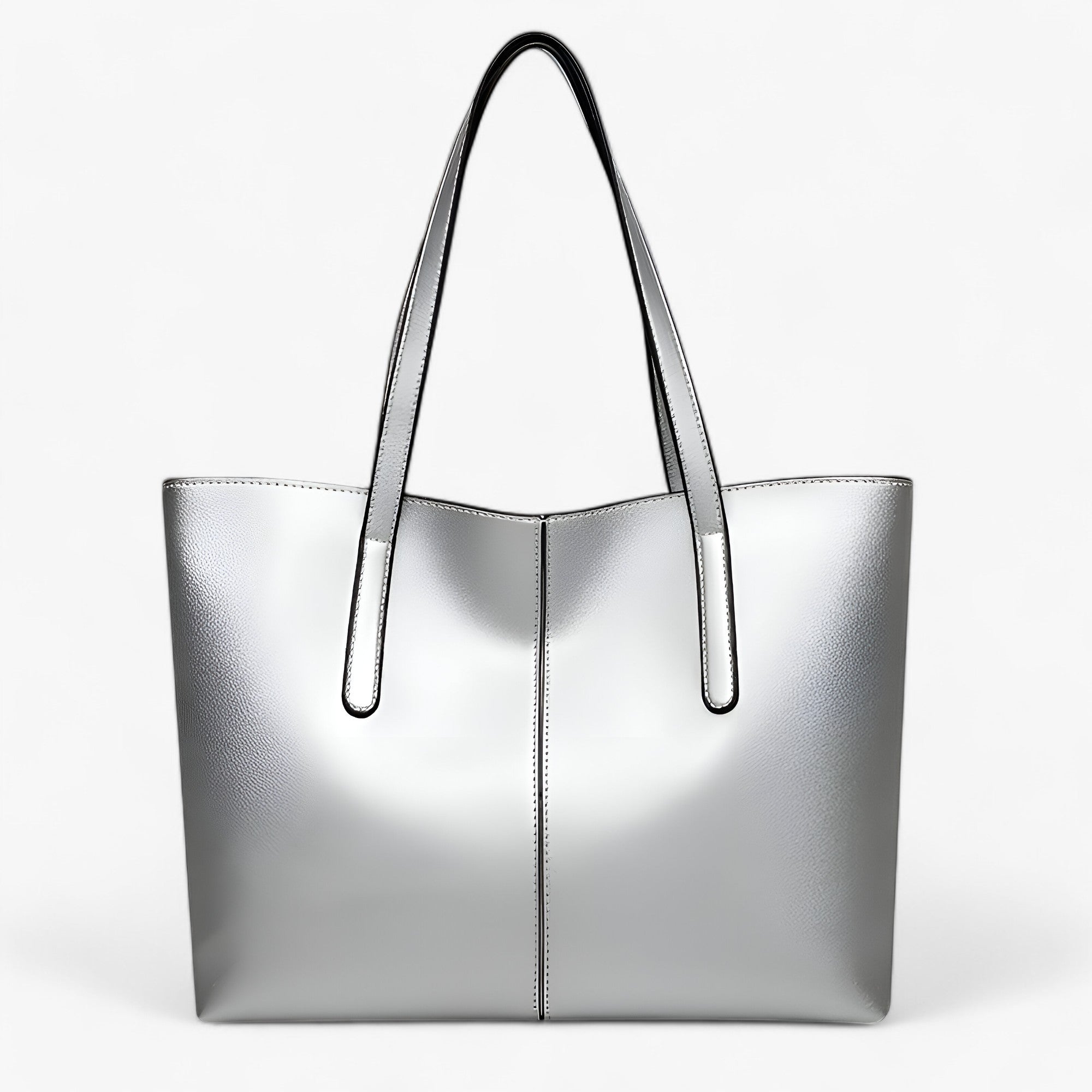 Gwen | Ny håndtaske til kvinder – Plads & kvalitet i PU-læder - sølv - bags - {{ product_tags }