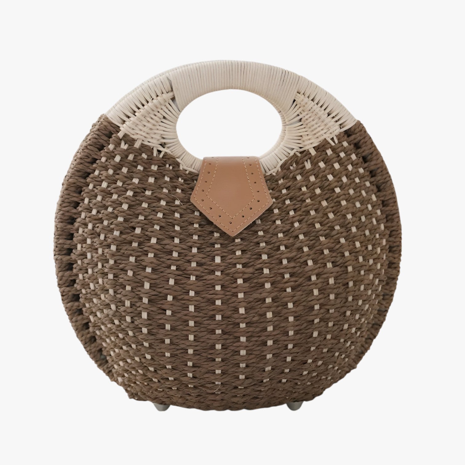 Gianna | Sommer Stråhåndtaske – Let, Stilfuld & Alsidig - Lysebrun x28x30x15cm - bags - {{ product_tags }