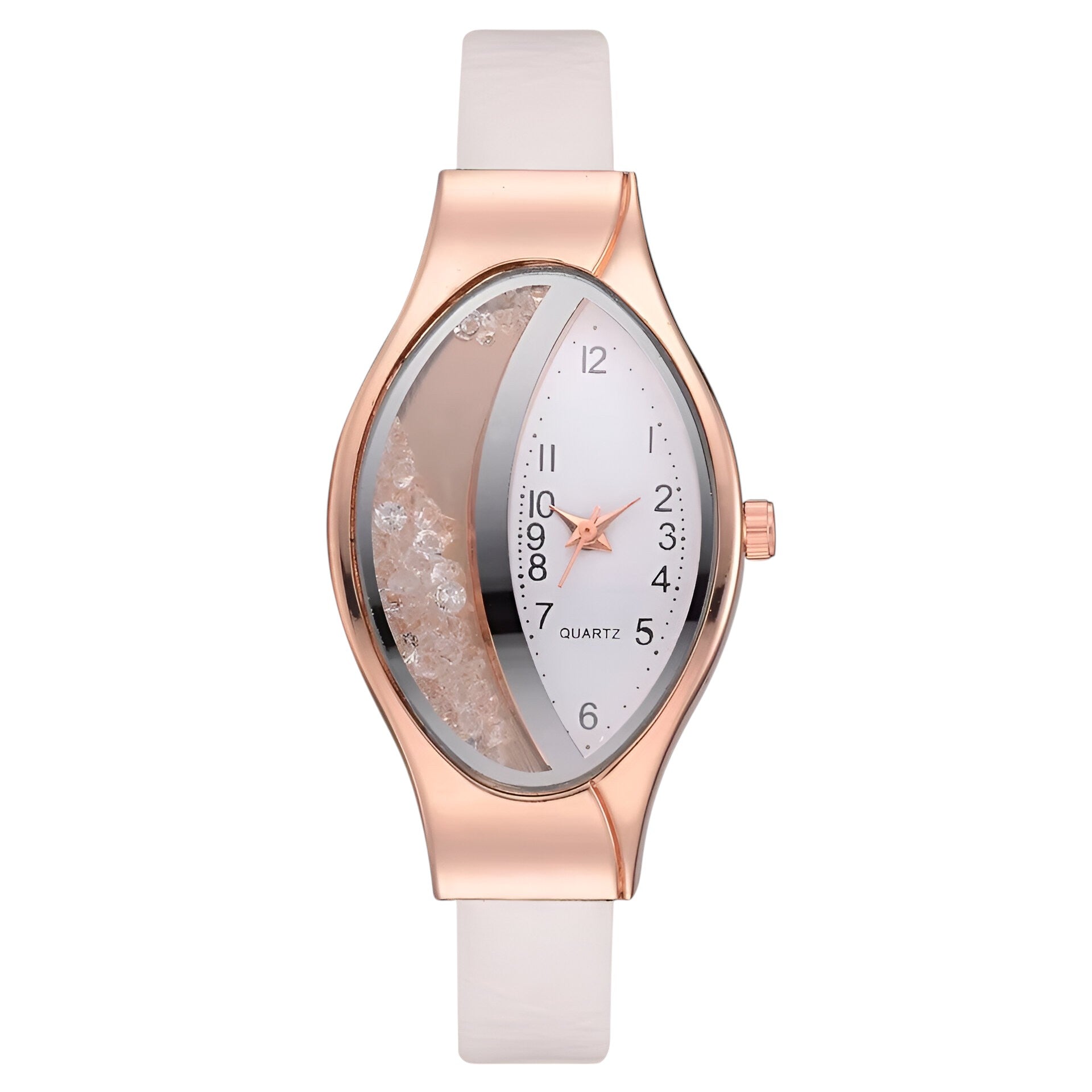 Camille | Luksus diamant quartz dameur - Hvid - Camille | Luksus diamant quartz dameur- €25 - {{ product_tags }