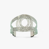Adia | Double C Engraved Metal Bangle Bracelet - Trendy Bracelet for Women