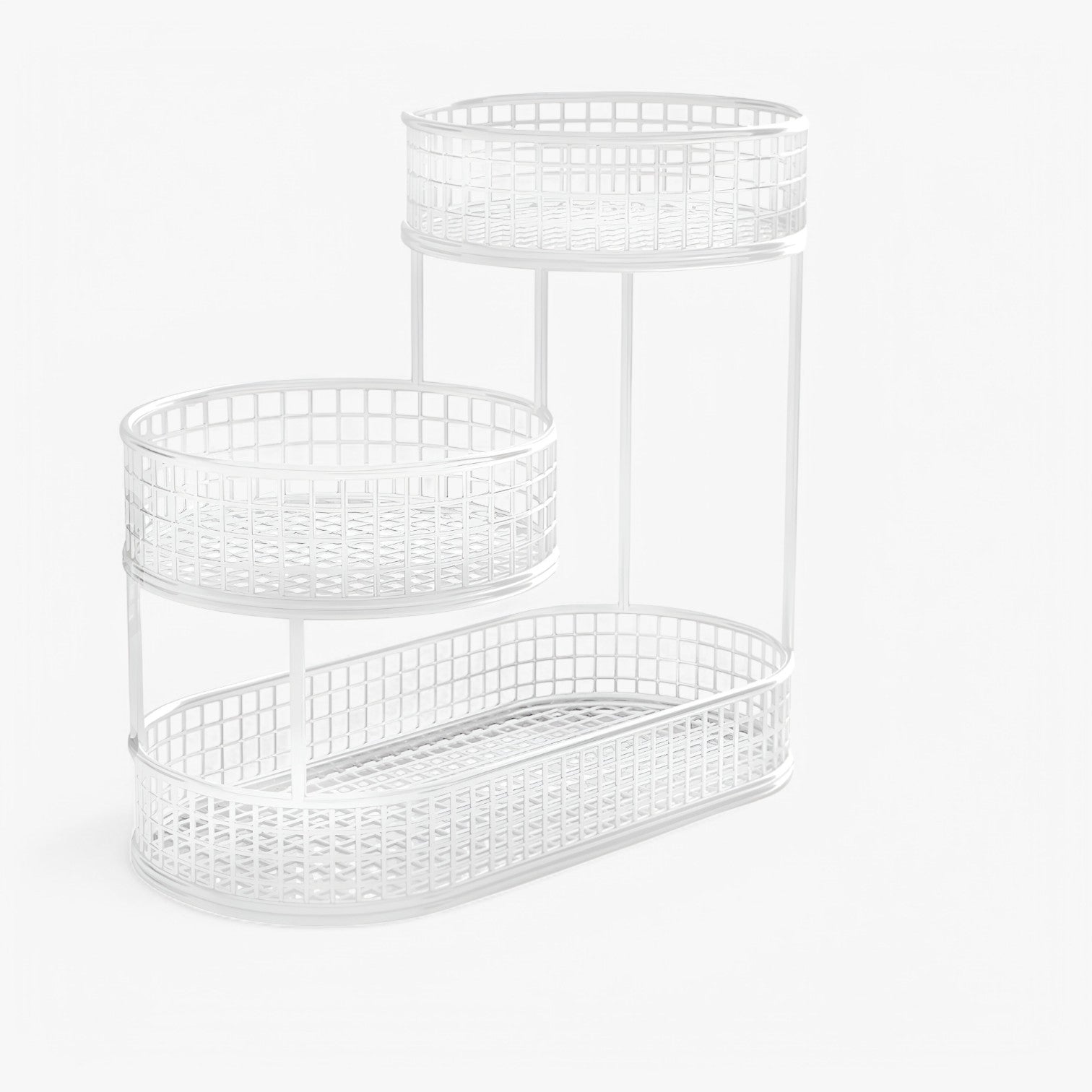 Milena | Stilfuld jern frugtskål – Hold frugt frisk og organiseret - Stil1 hvid - house & garden - {{ product_tags }