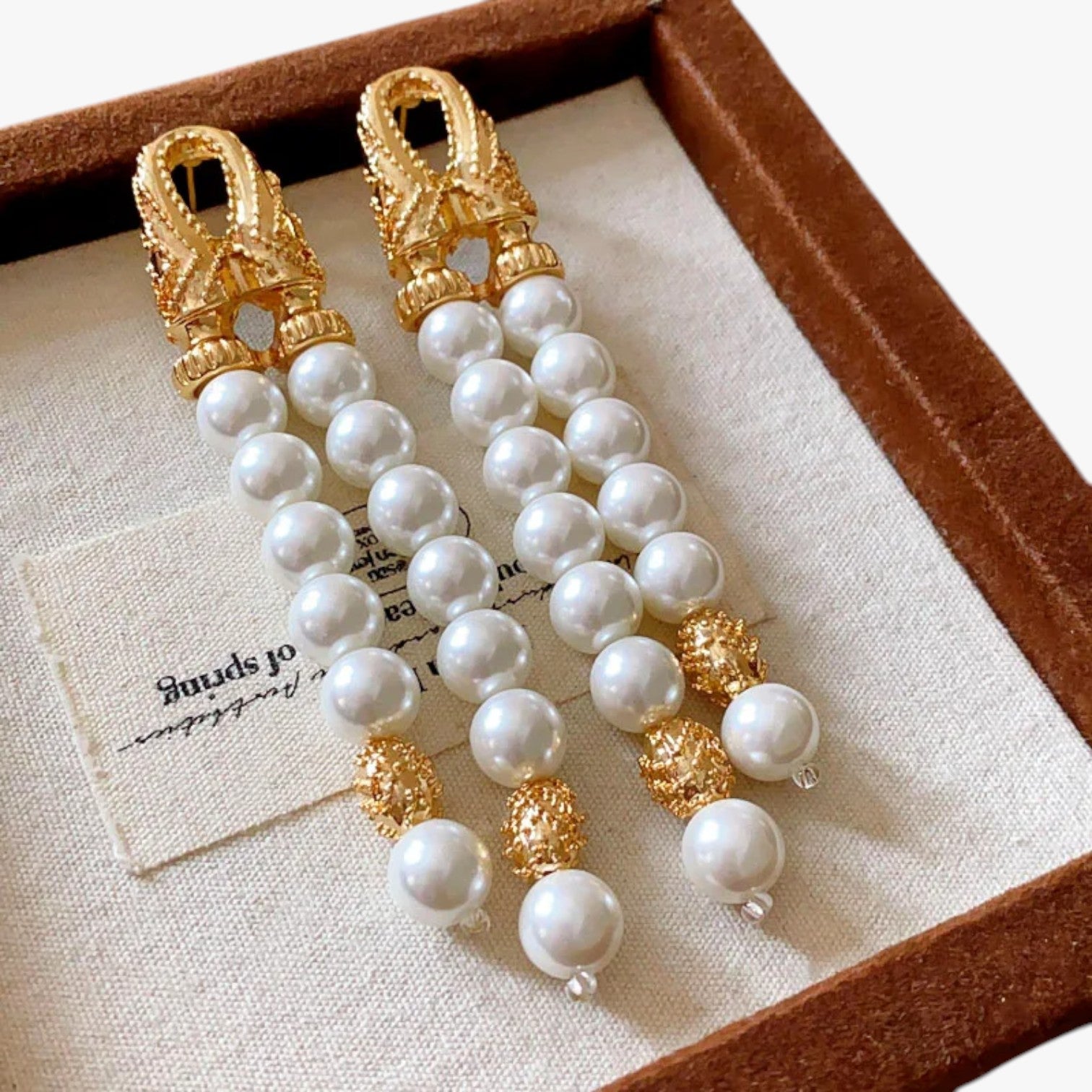 Briana | Lag med perle og Nappa geometrisk elegance i fransk stil - - Briana | Lag med perle og Nappa geometrisk elegance i fransk stil - €25 - {{ product_tags }