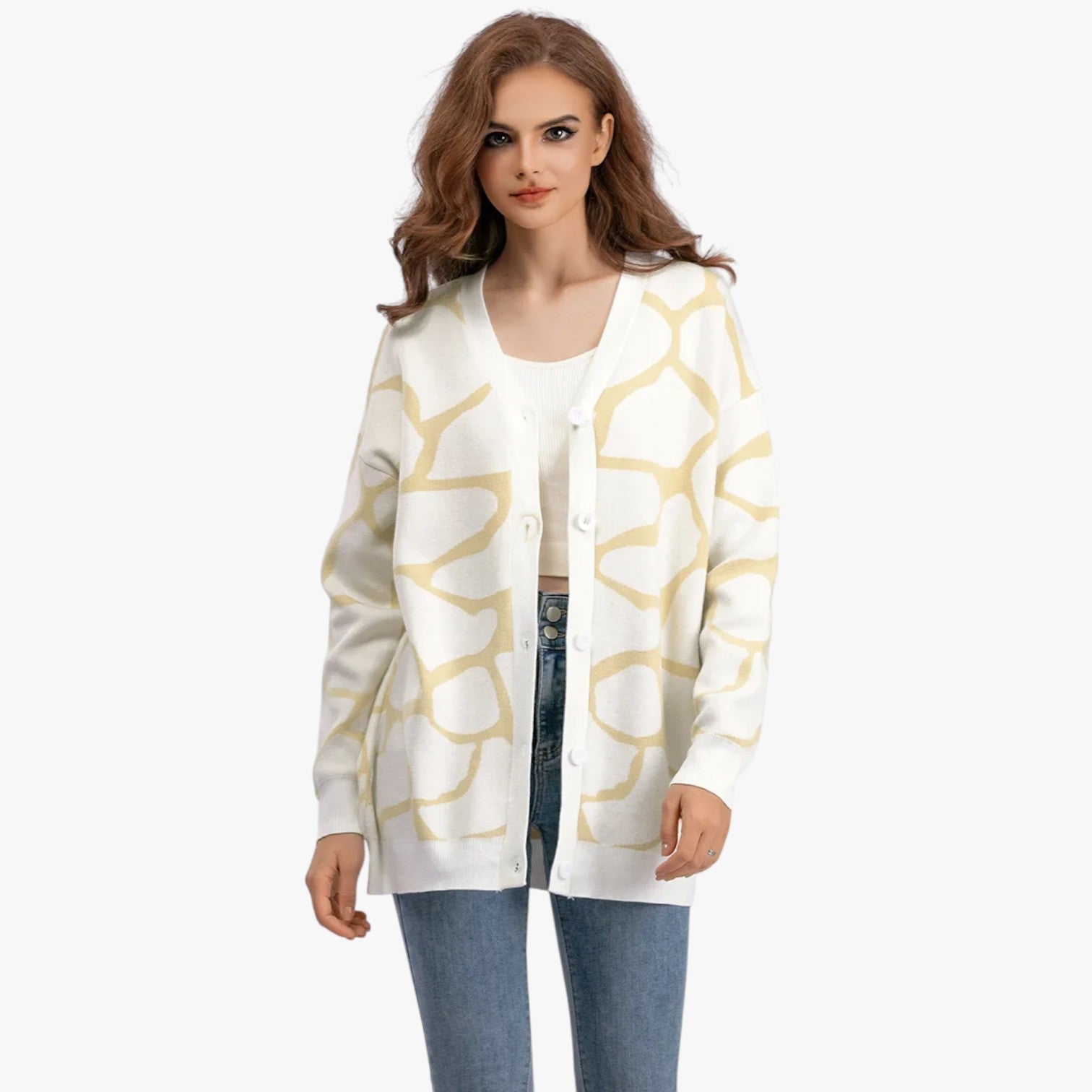Melanie | Løsstrikket cardigan med Chic – Let elegance til efteråret - - Melanie | Løsstrikket cardigan med Chic – Let elegance til efteråret - €25 - {{ product_tags }