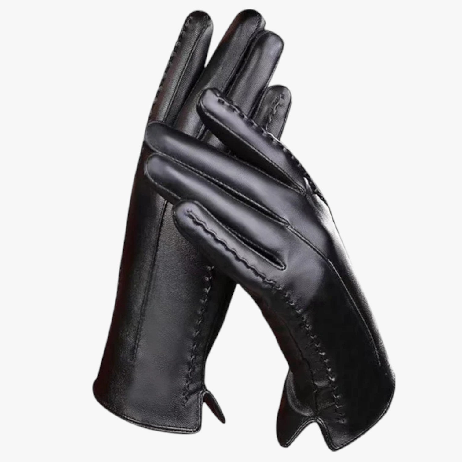 Leah | Damen Lædervinterhandsker i PU Touchscreen & Vindtæt - Nero Una taglia - Leah | Damen Lædervinterhandsker i PU Touchscreen & Vindtæt - €25 - {{ product_tags }