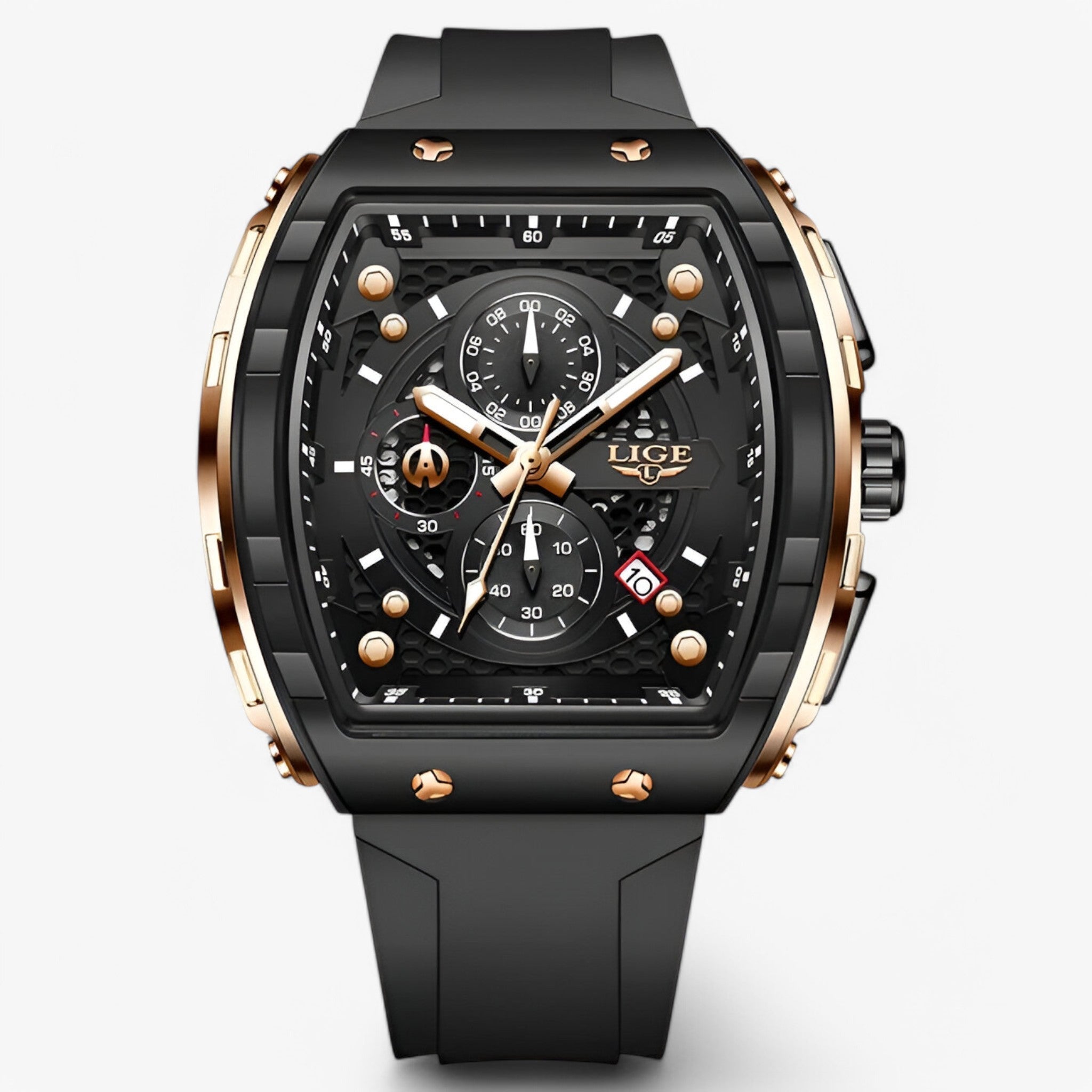 Lev | Luksus silikone sportsur - Sort rosa guld s - watches - {{ product_tags }