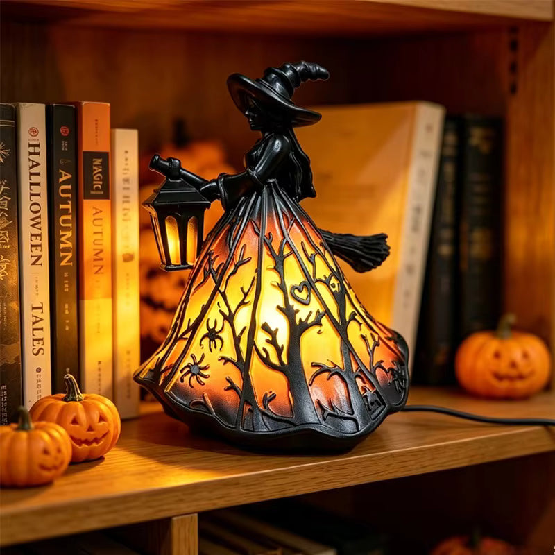 Gotisk Vintage Hekse-lanterne - Flammefri LED Design 30cm