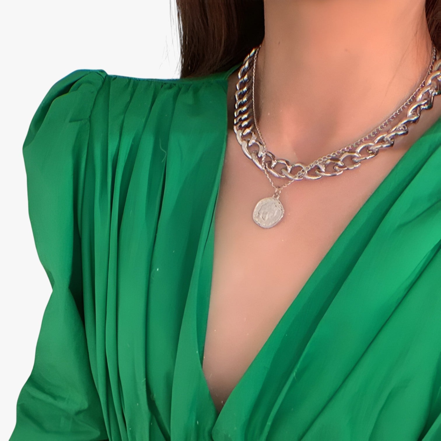 Genevieve | Flere Lag Mønt Halskæde - - women's fashion - {{ product_tags }