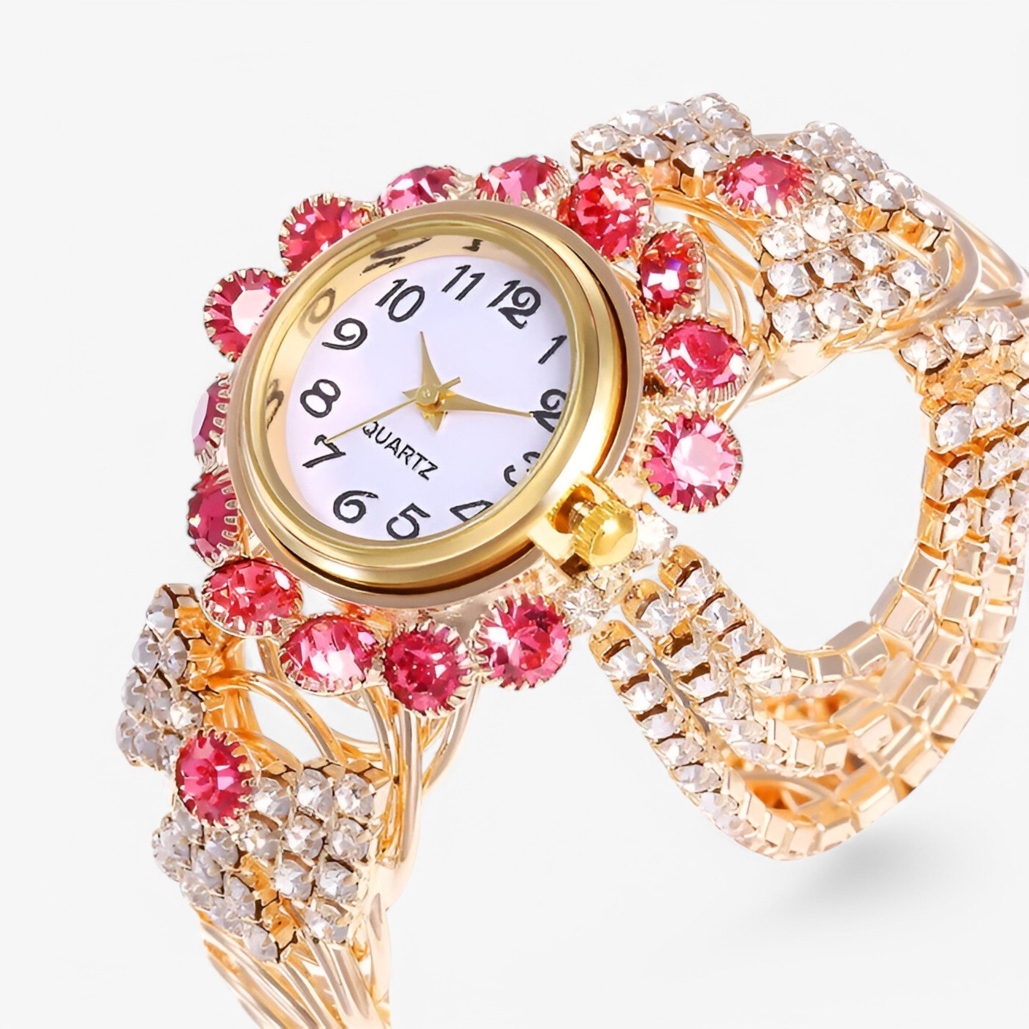 Iris | Quartz ur med rhinsten og stålrem - - watches - {{ product_tags }