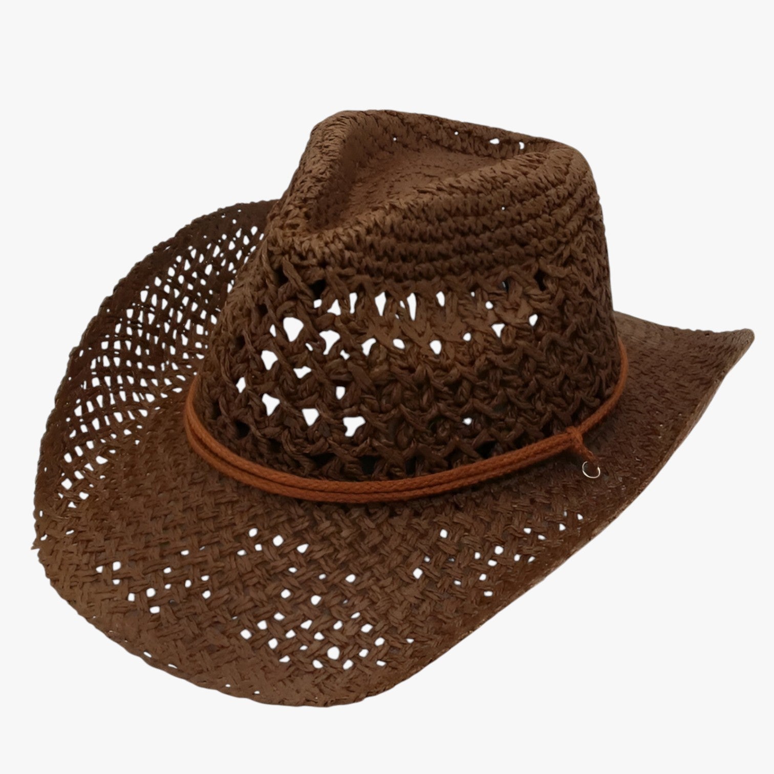 Veronica | Stilfuld & Beskyttet - Vintage Western Solhue til Damer - Kaffefarve 55-58cm - women's fashion - {{ product_tags }