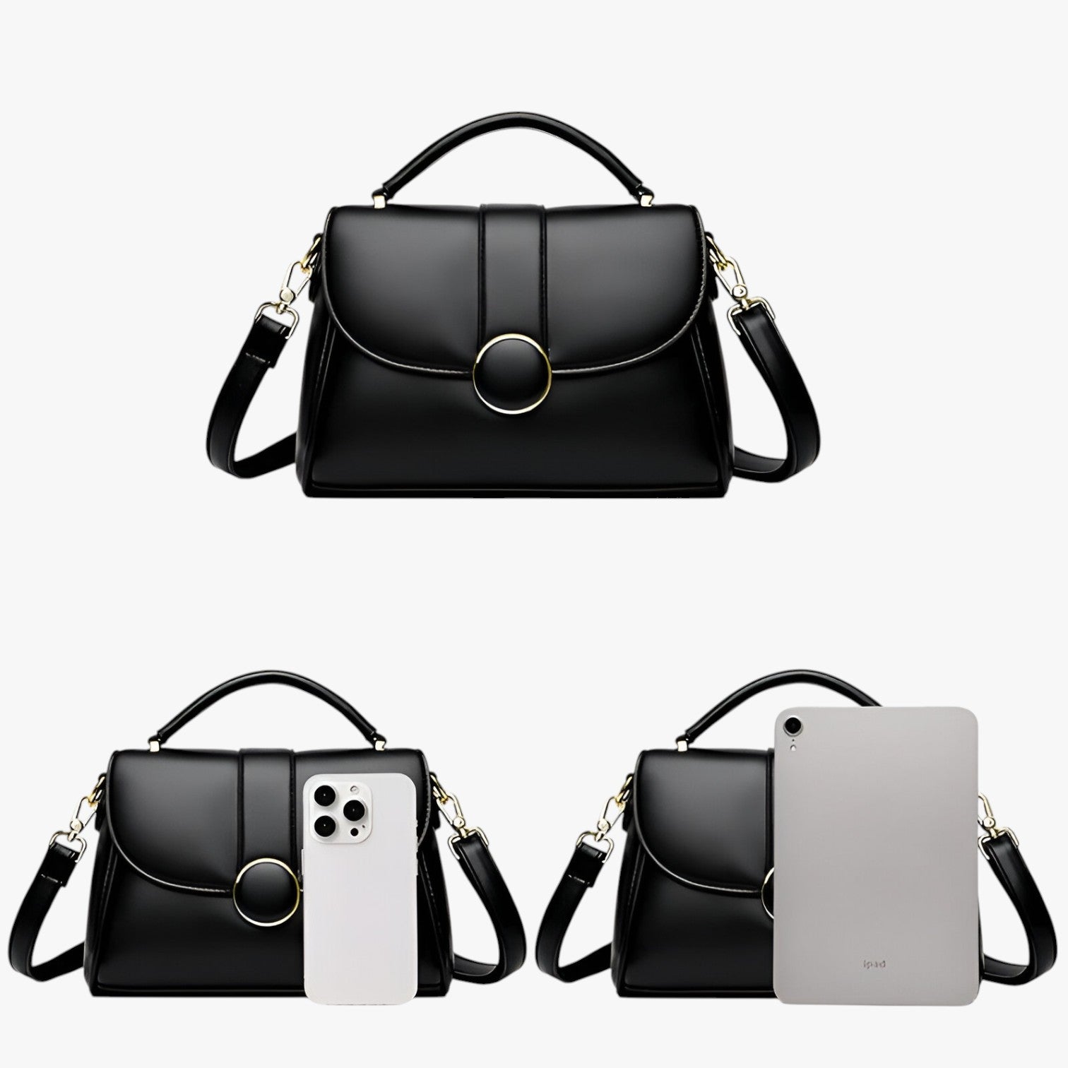 Suzy | Elegant skuldertaske med logo - - bags - {{ product_tags }