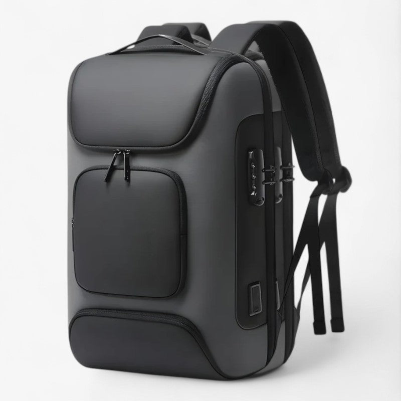 Luca | Vandtæt rygsæk med USB-port - Grå 47 x 30 x 16 cm - bags - {{ product_tags }
