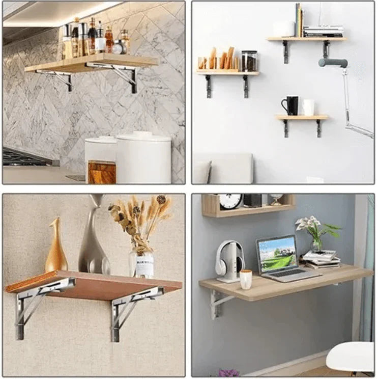 Sammenklappelig væghyldebeslag (2 stk.) - - Home and Garden - {{ product_tags }