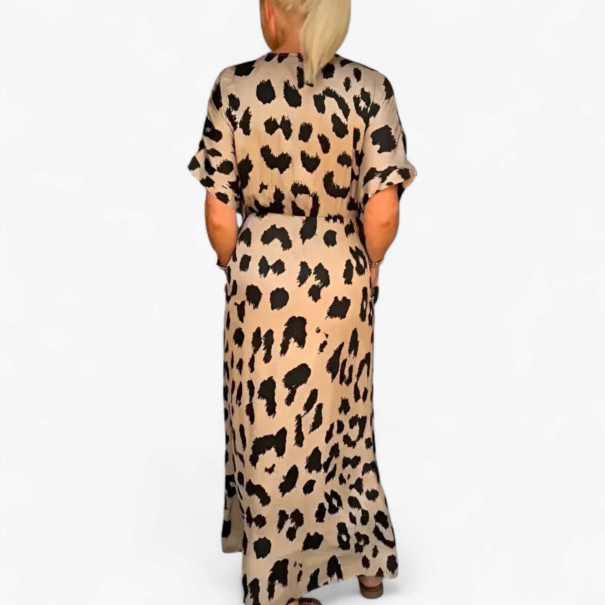 Carmen | Kvinders Leopardprint Maxi Kjole - - women's fashion - {{ product_tags }