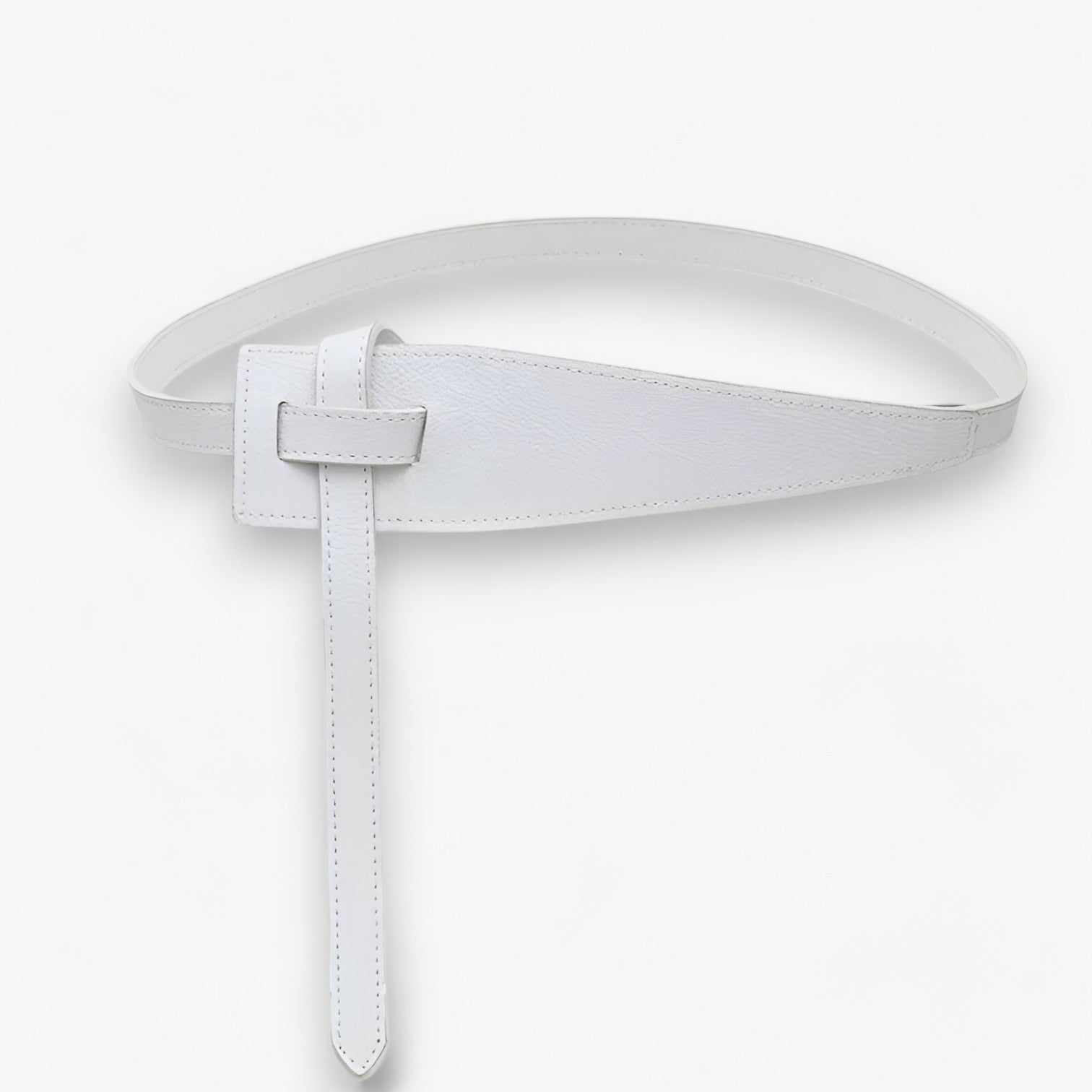 Florence | Blød knudeforskydningsbælte til stilfulde accenter - Hvid 120cm - women's fashion - {{ product_tags }