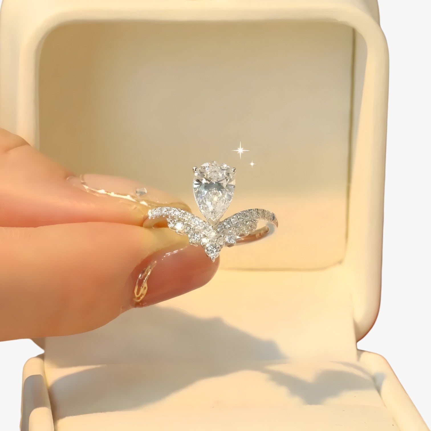 Griselda | Luxe Moissanite Ring – Strålende Elegance til Hver Dag - - women's fashion - {{ product_tags }