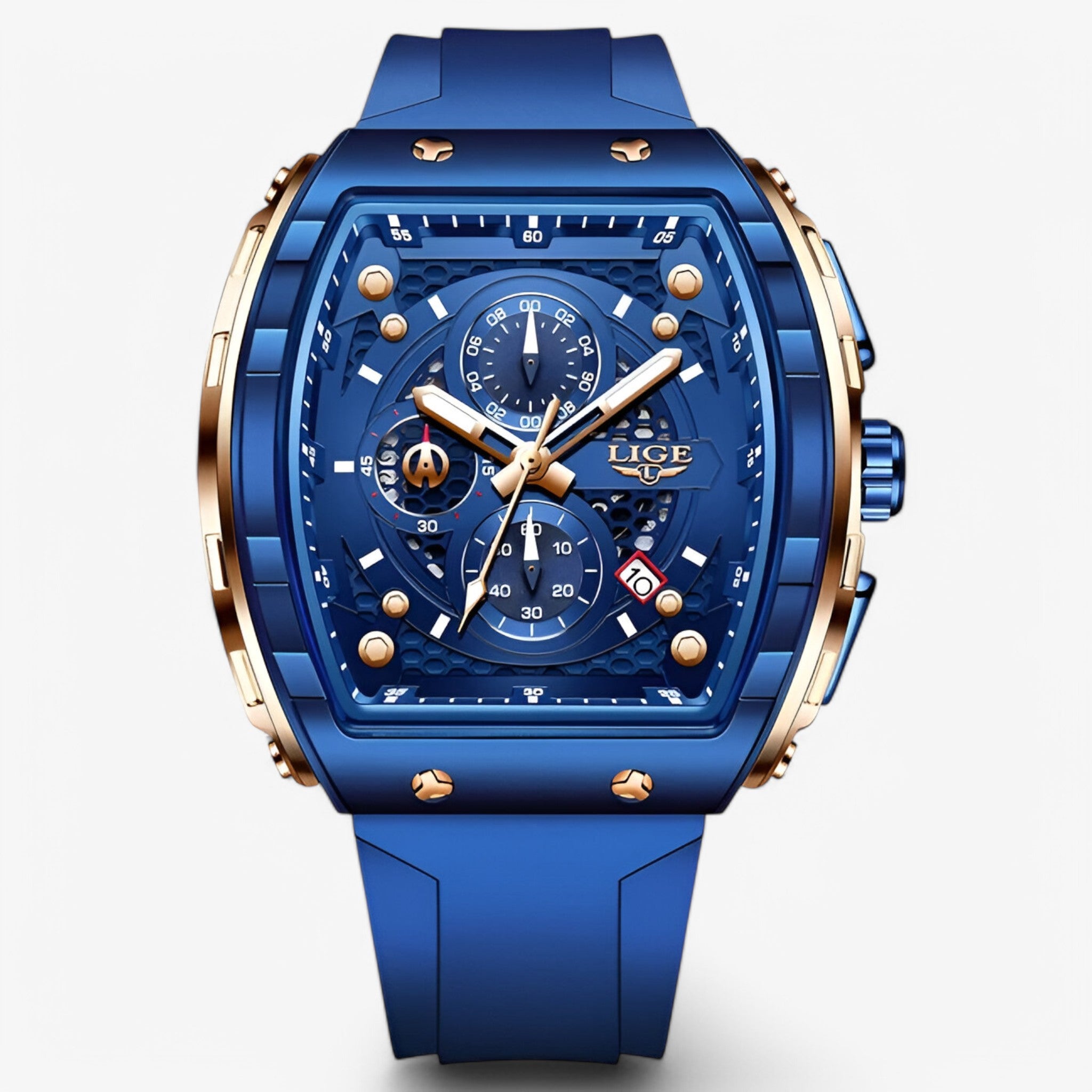 Lev | Luksus silikone sportsur - Blå rosa guld s - watches - {{ product_tags }