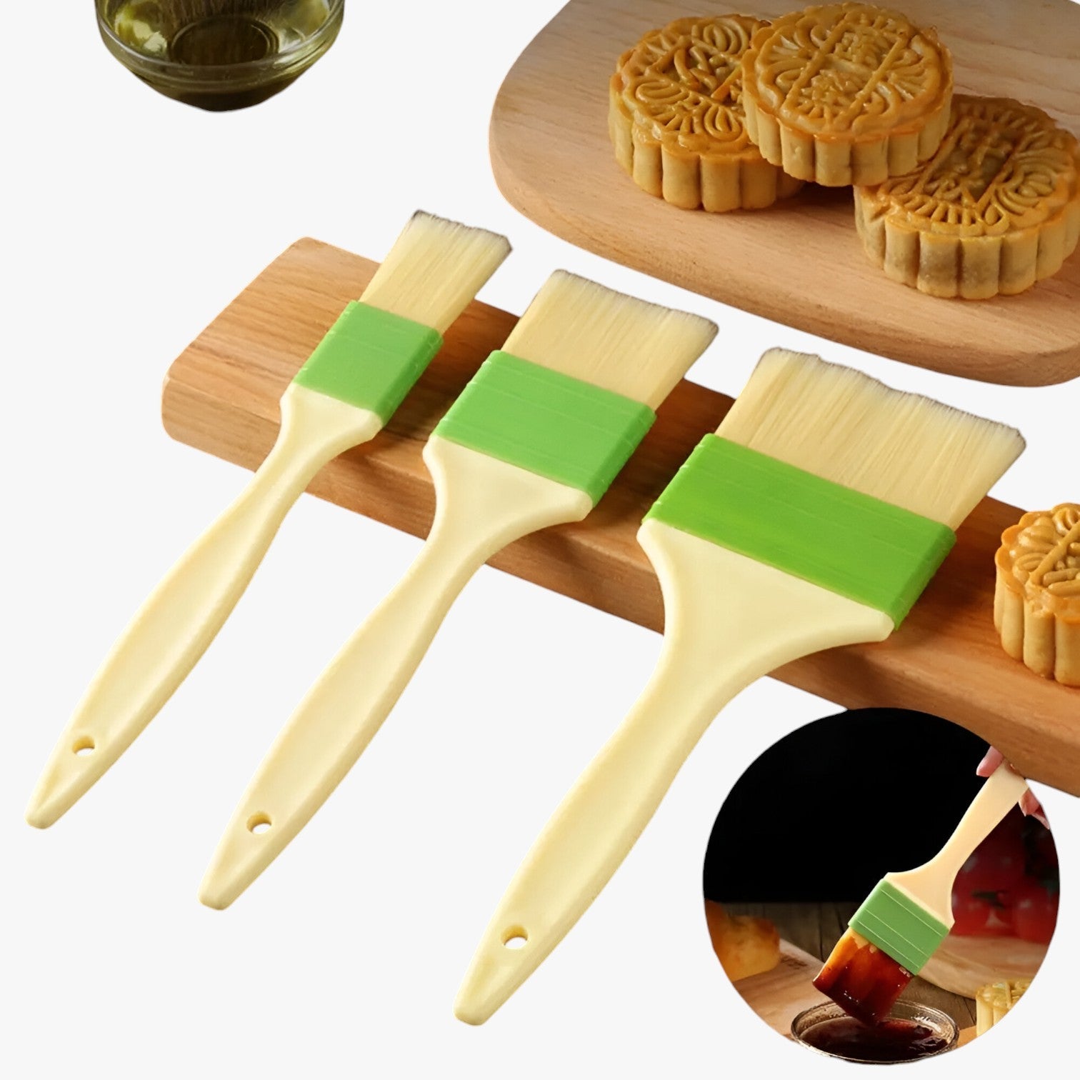 Elio | 3 stk. slagfaste BBQ-børster – holdbare og fødevaresikre - - house & garden - {{ product_tags }