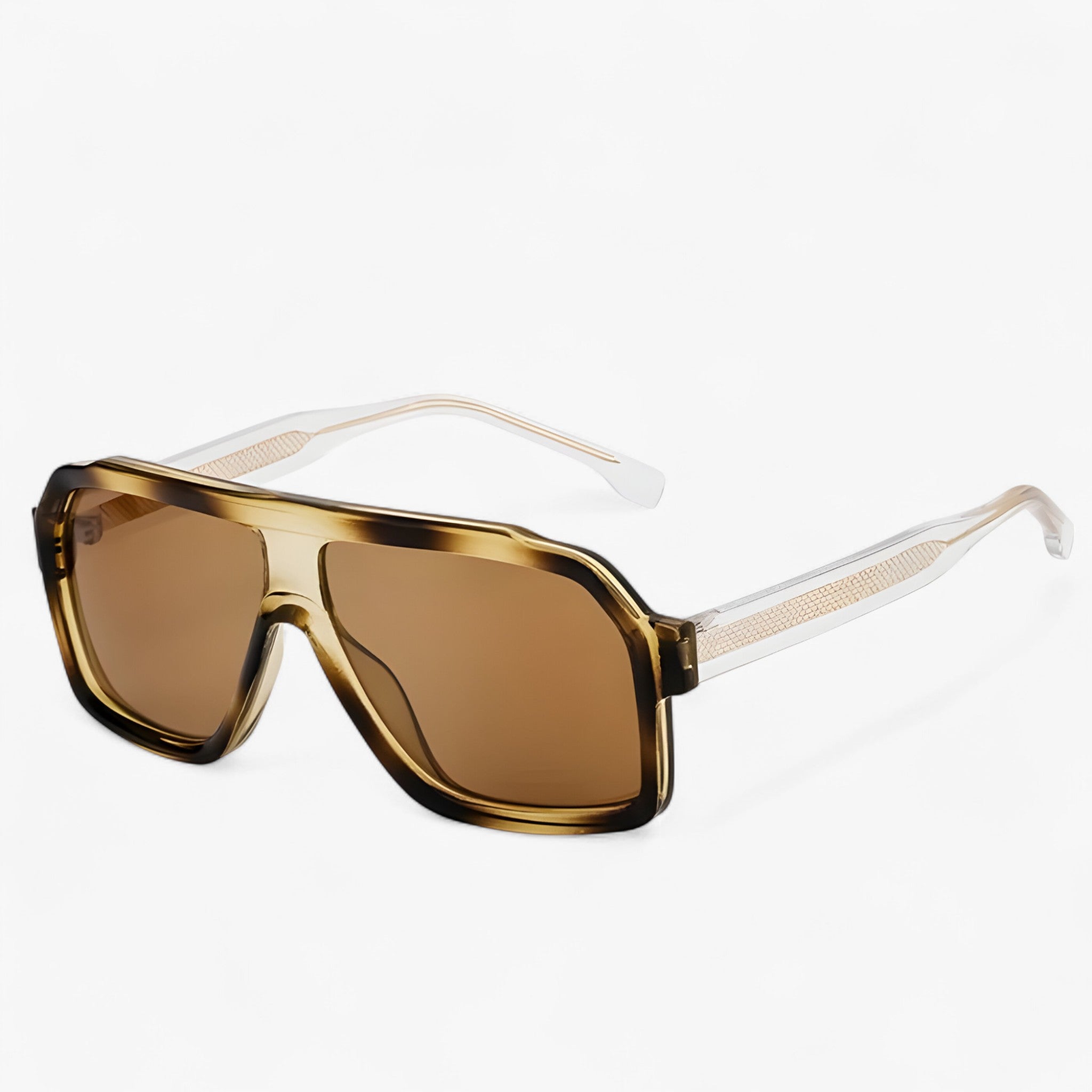 Viggo | Overdimensionerede Vindtætte Punk Solbriller - Gulbrun - men's fashion - {{ product_tags }