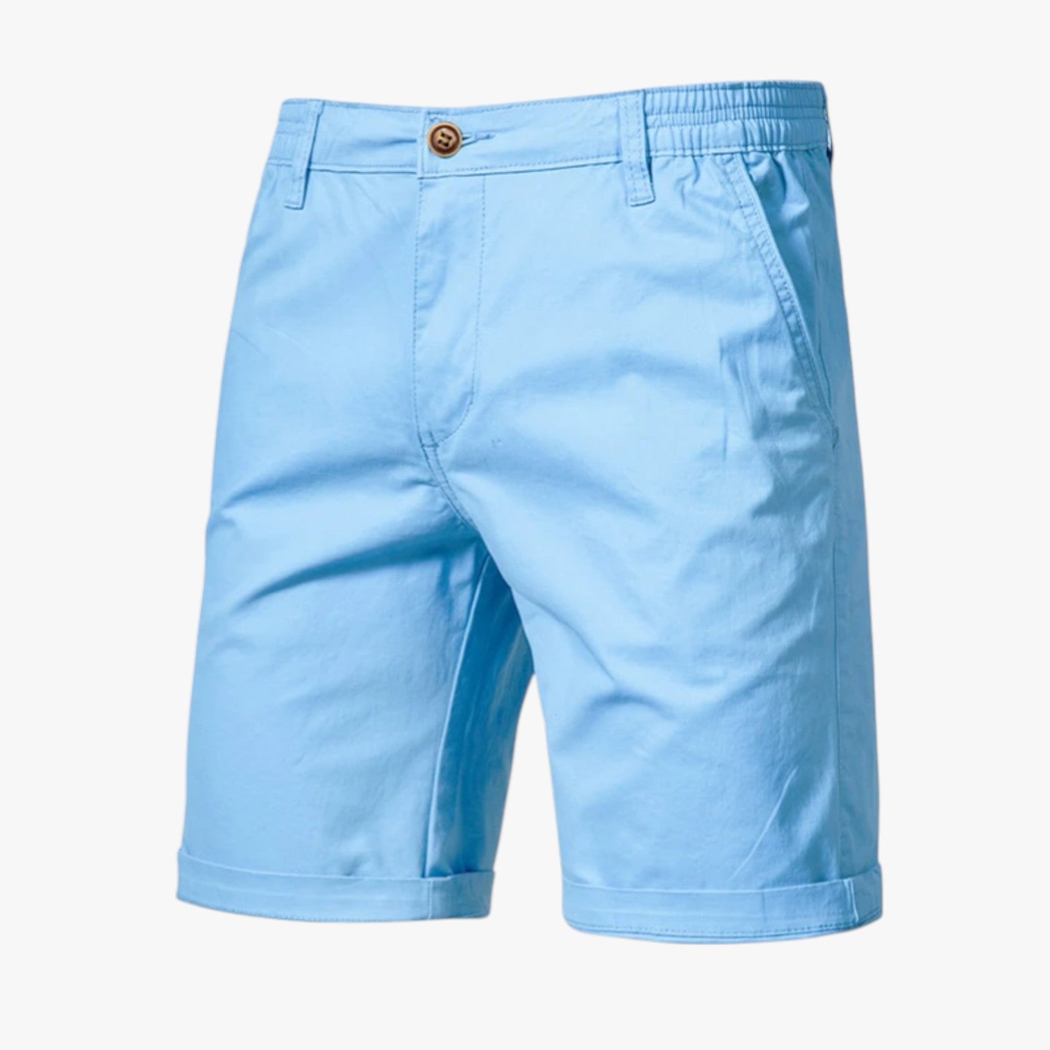 Grant | Herreshorts i stretchbomuld: premium komfort til afslapning - Blå Himmel - Grant | Herreshorts i stretchbomuld: premium komfort til afslapning - €25 - {{ product_tags }