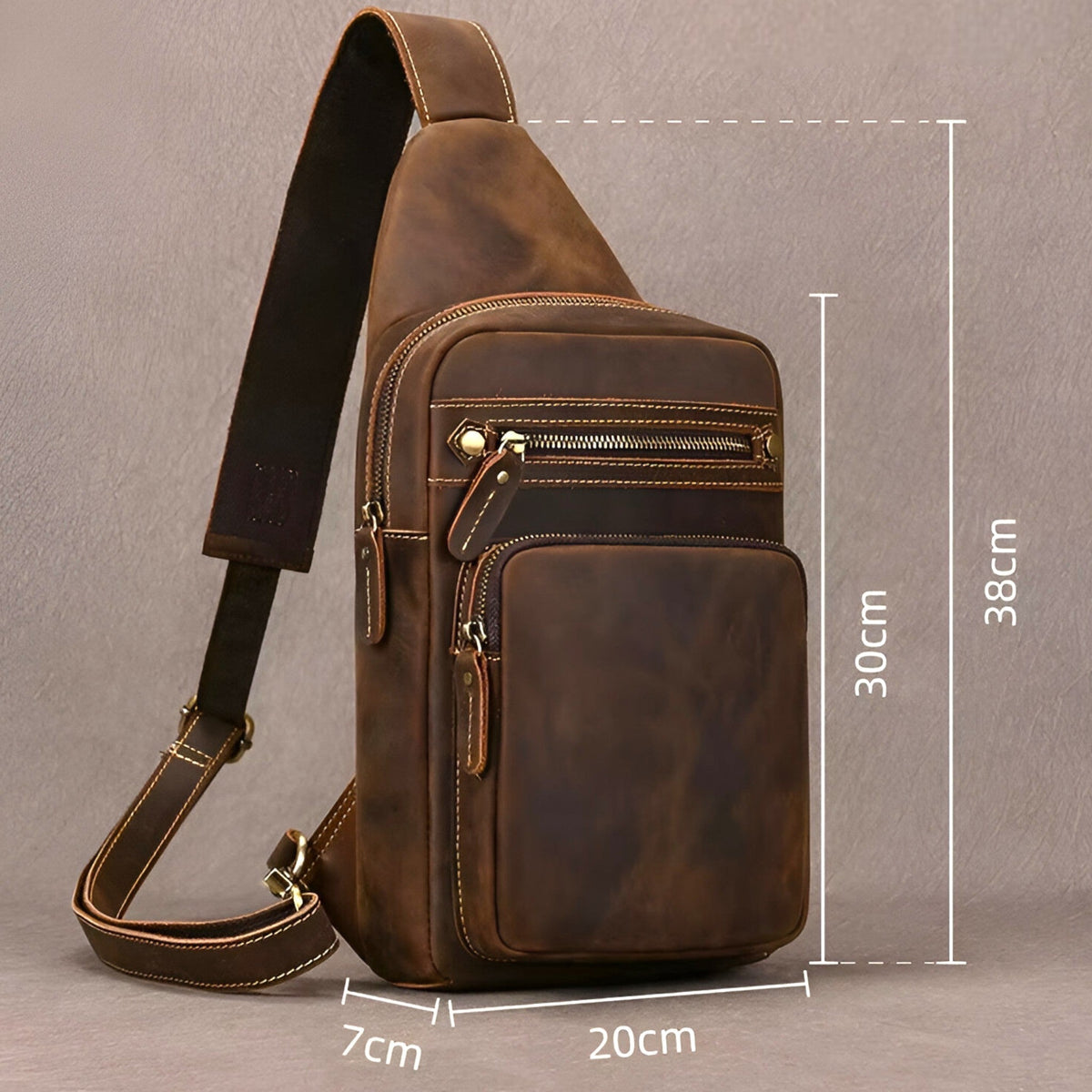 Herre Ægte Kohudsleder Tablet-Satchel Taske