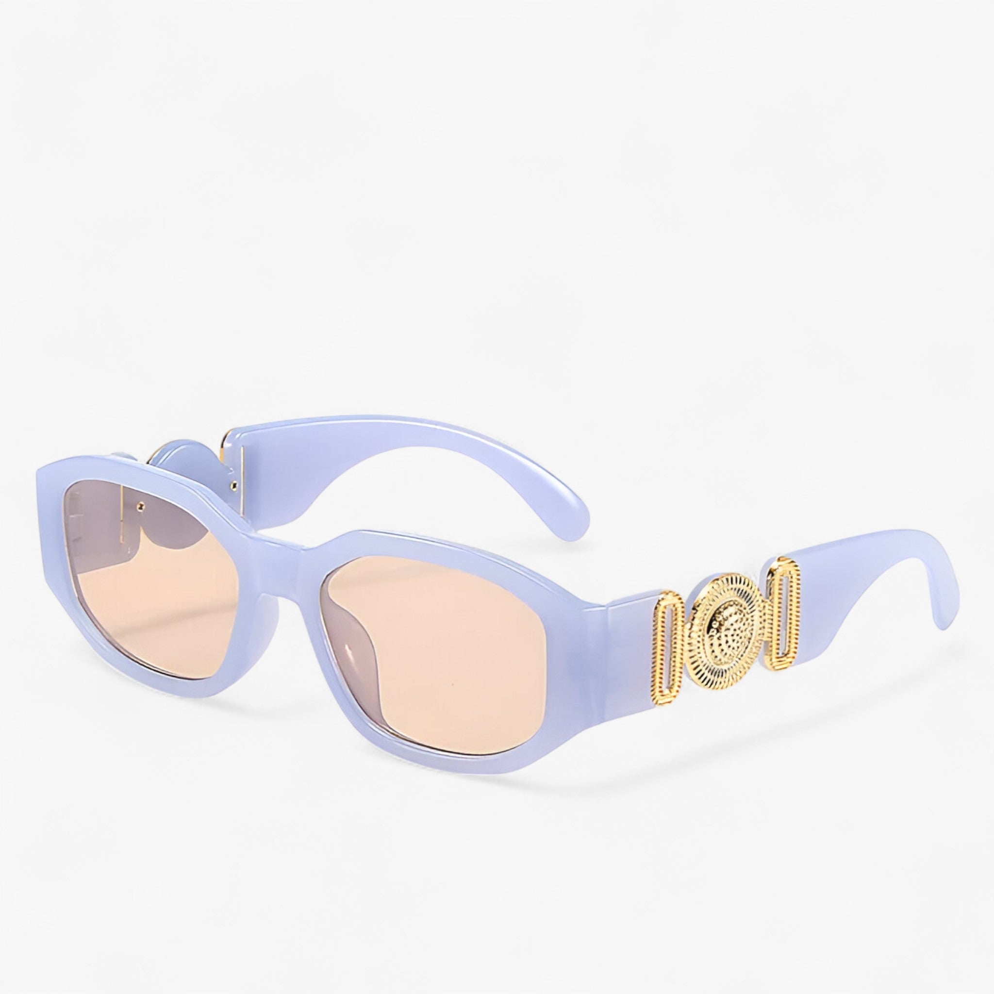 Liam | Lille rektangulær solbrille til rejser og vintage stil - Blå gelei Som vist - Liam | Lille rektangulær solbrille til rejser og vintage stil- €25 - {{ product_tags }