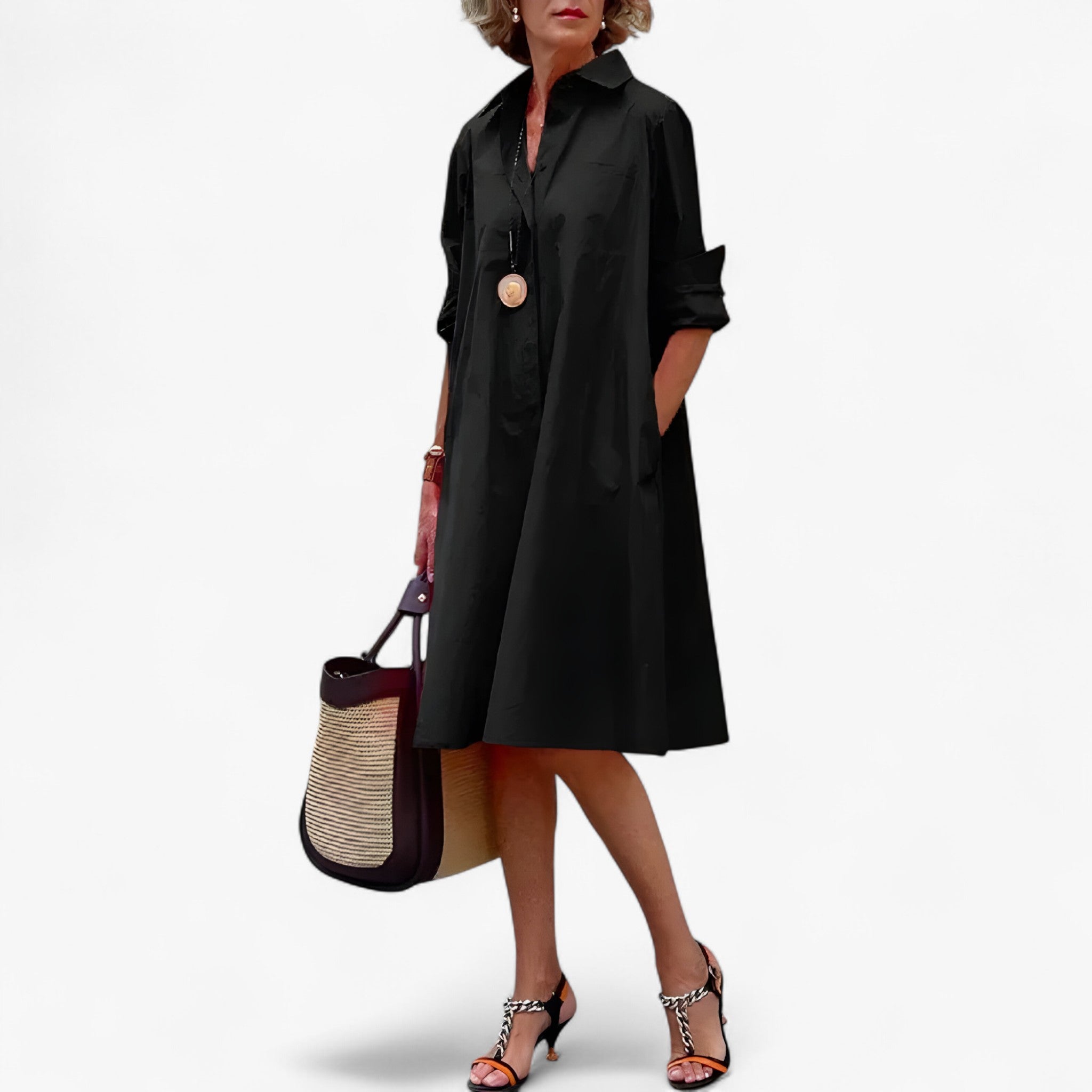 Elira | Elegant Kjole – Raffinement, der lyser op ved enhver anledning - Sort - women's fashion - {{ product_tags }